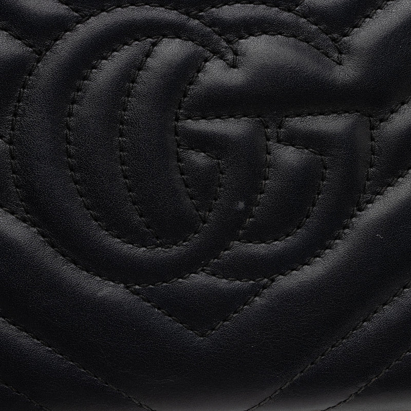Gucci Matelasse Leather GG Marmont Mini Chain Shoulder Bag (SHF-KHf4XN)