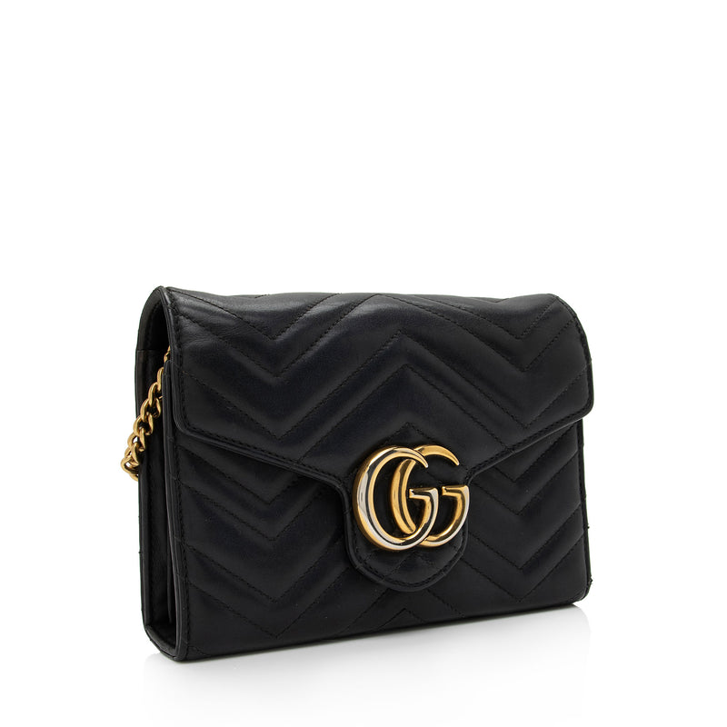 Gucci - Women's GG Marmont Mini Shoulder Bag - Black - Leather