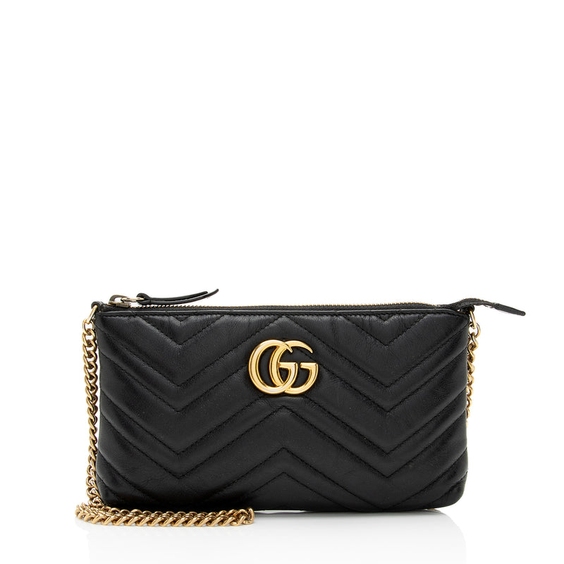 Gucci Matelasse Leather GG Marmont Mini Chain Bag (SHF-CwKDsc) – LuxeDH