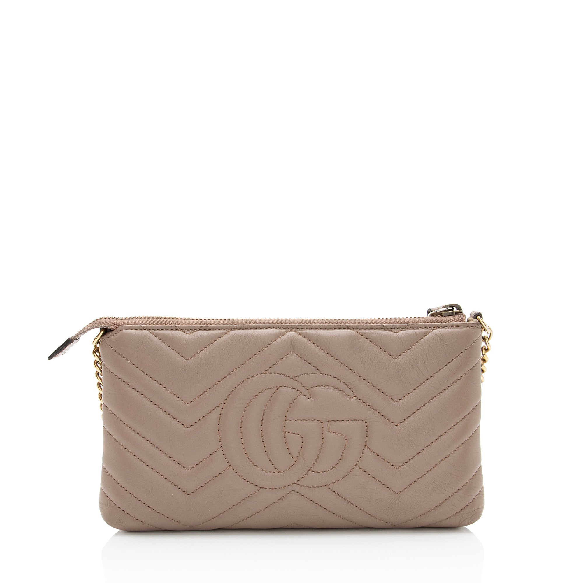 Gucci Matelasse Leather GG Marmont Mini Chain Bag