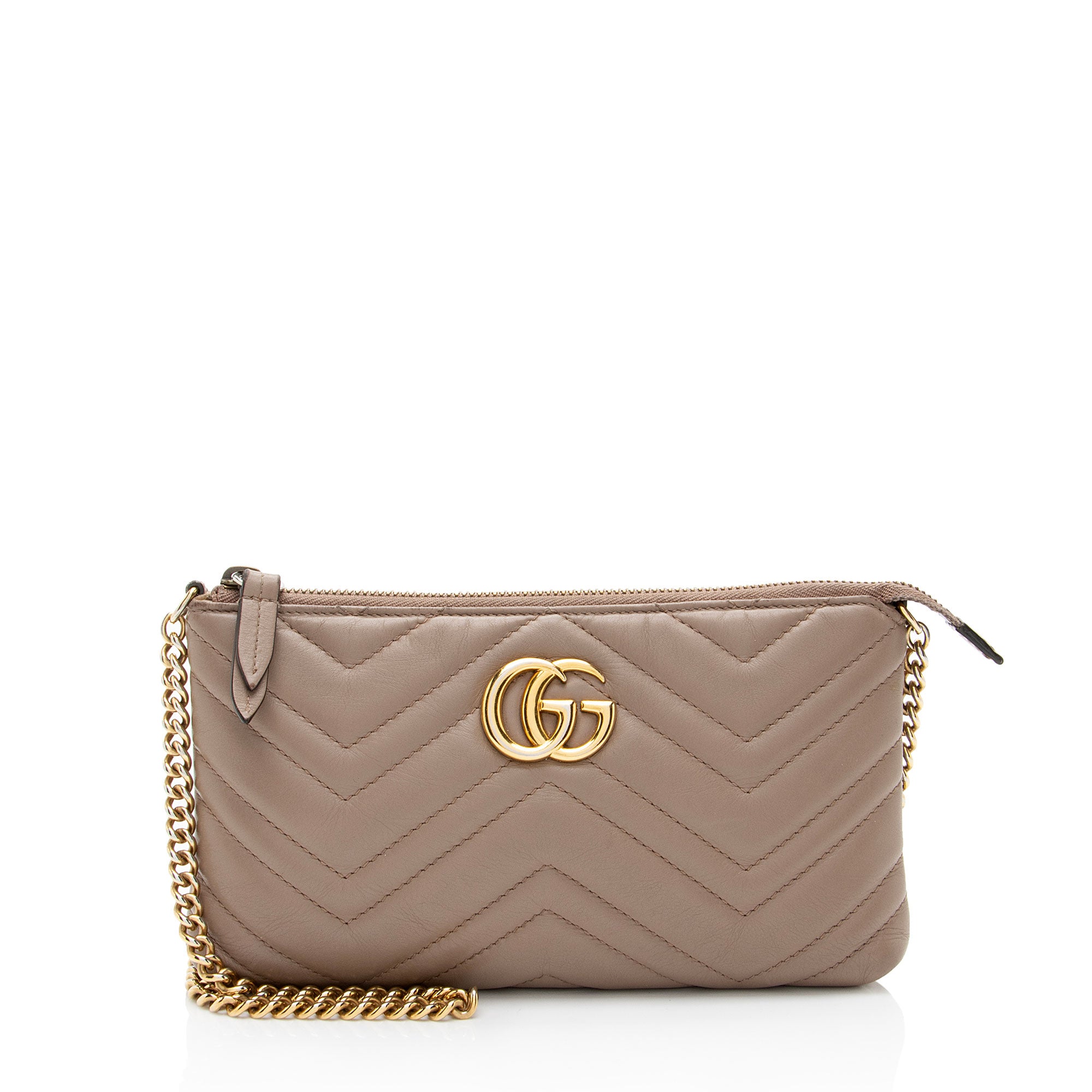 Gucci Matelasse Leather GG Marmont Mini Chain Bag