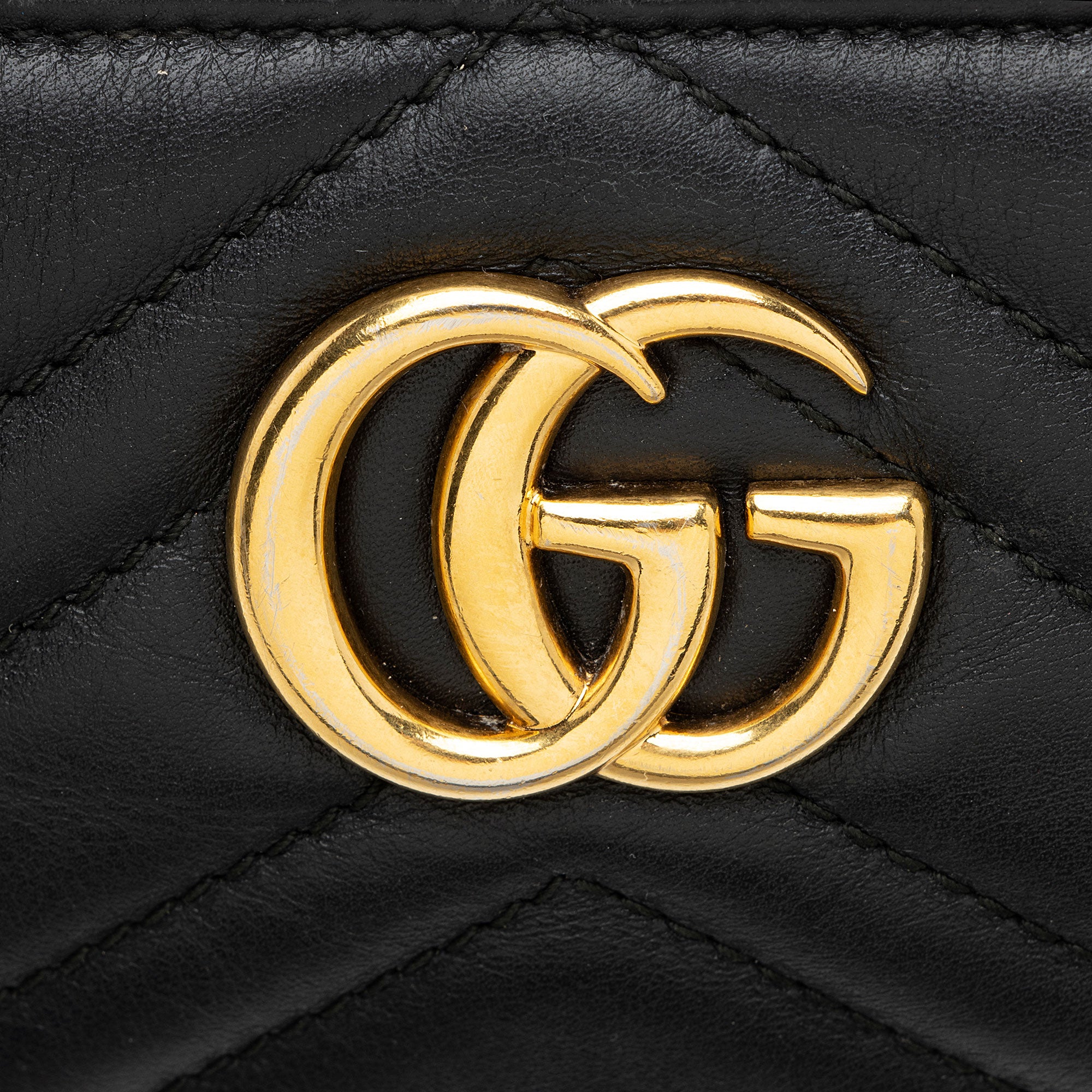 Gucci Matelasse Leather GG Marmont Mini Chain Bag