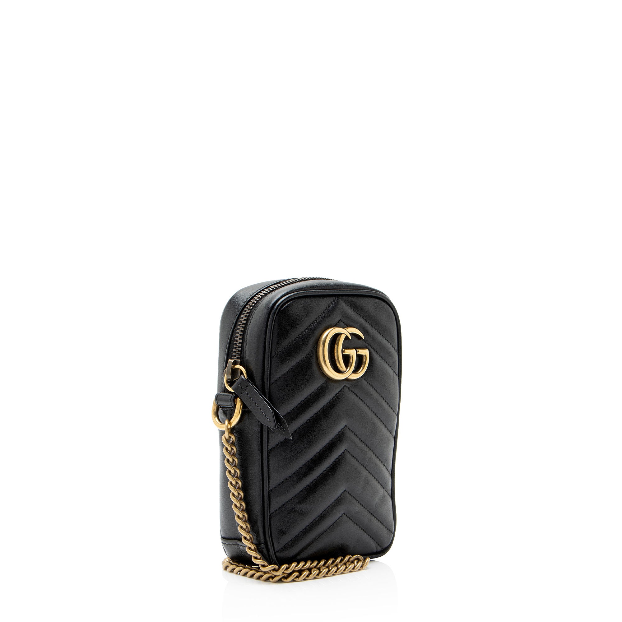 Gucci Matelasse Leather GG Marmont Mini Crossbody