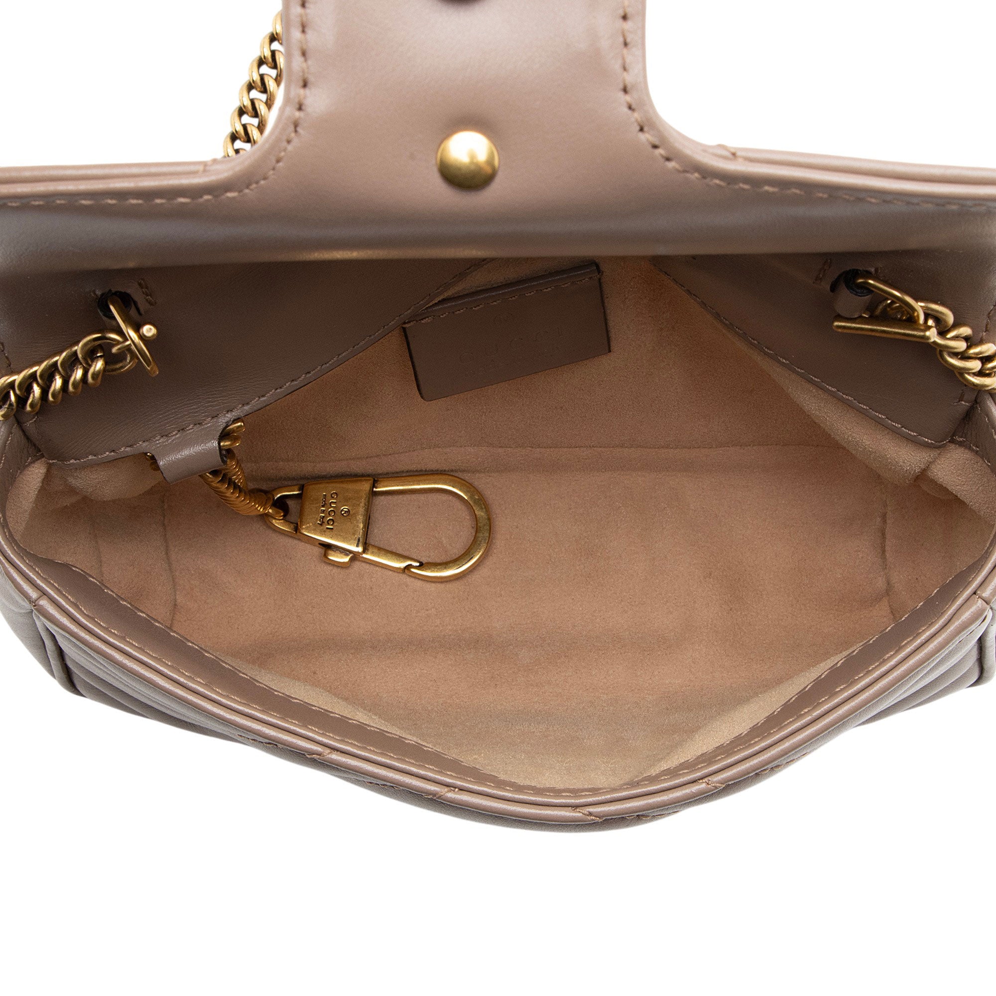 Gucci Matelasse Leather GG Marmont Mini Flap Bag