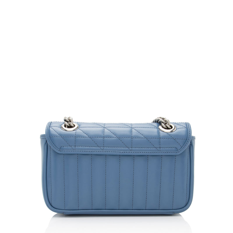 Gucci Vintage Lady Lock Top Handle Bag Navy Blue Leather