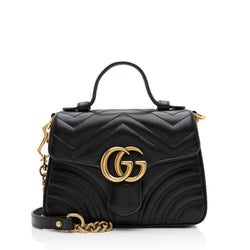 Gucci New Black Marmont Medium Bag - Vintage Lux