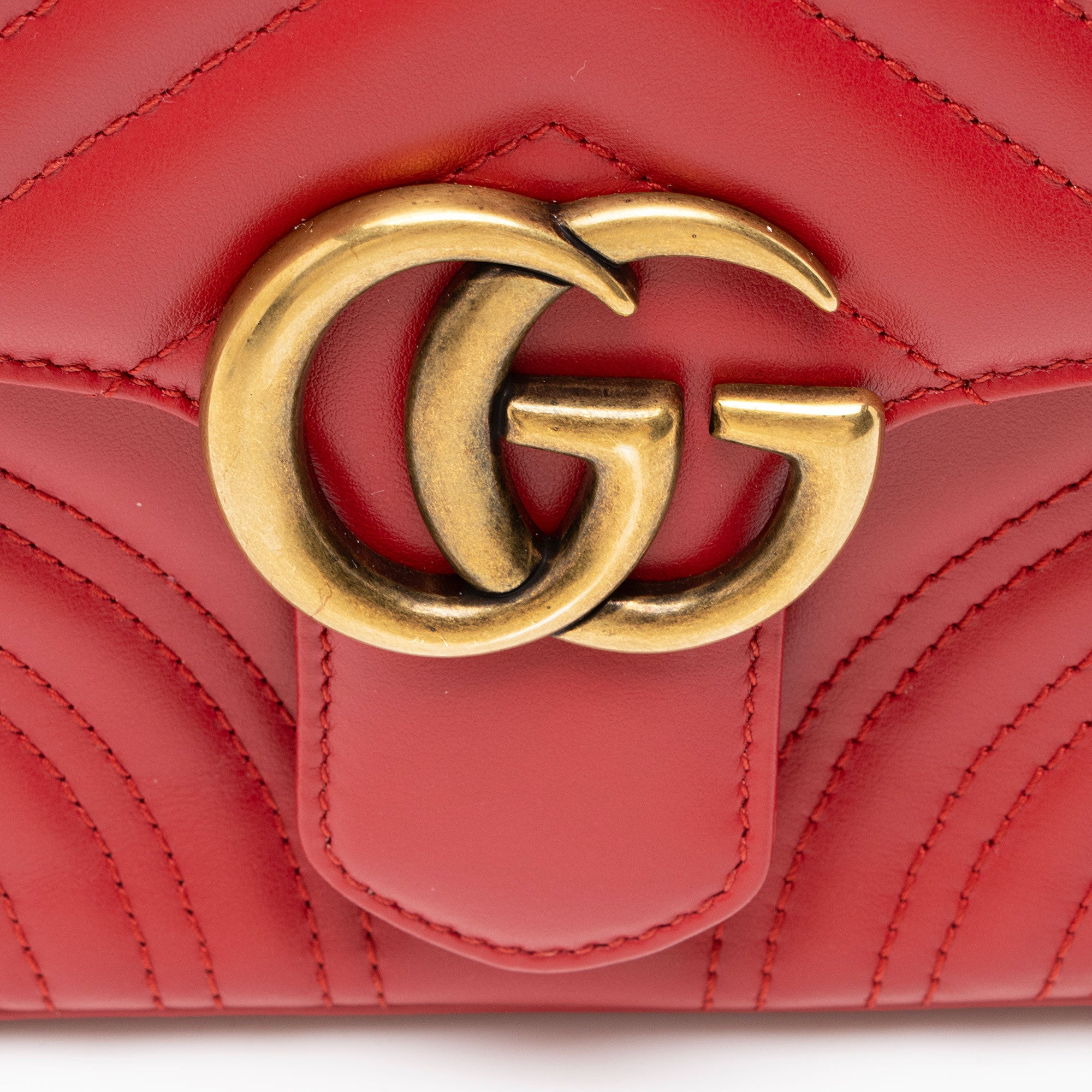 Gucci Matelasse Leather GG Marmont Mini Top Handle Bag