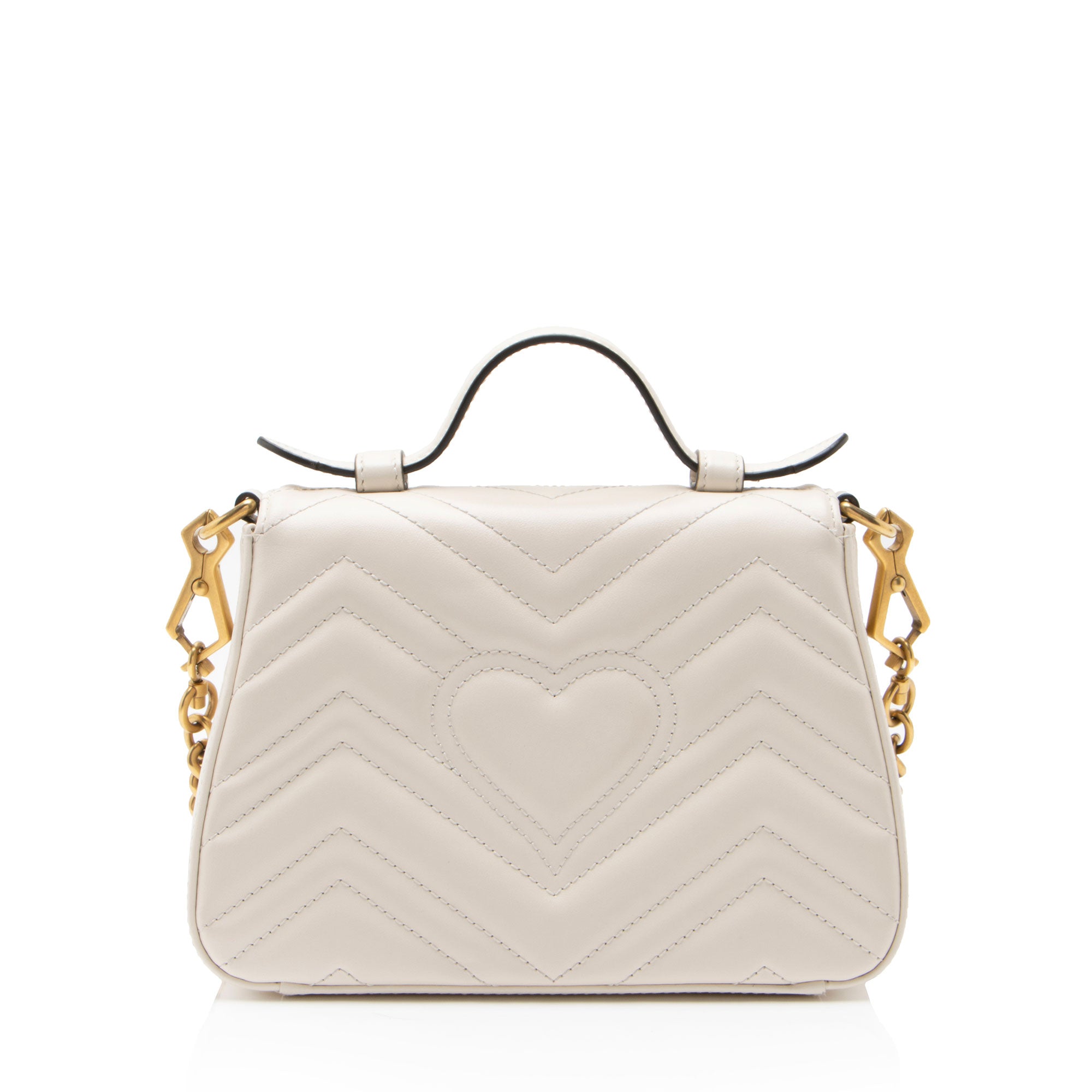 Gucci Matelasse Leather GG Marmont Mini Top Handle Bag