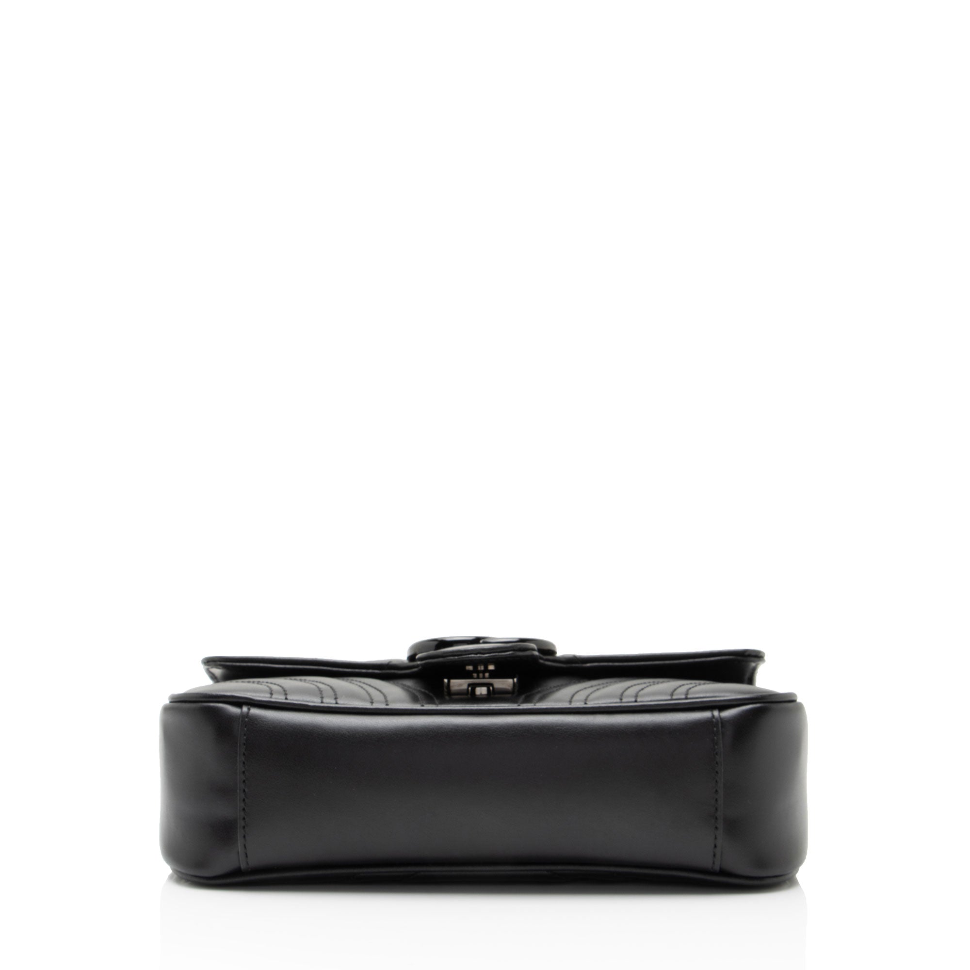 Gucci Matelasse Leather GG Marmont Monochrome Small Flap Bag