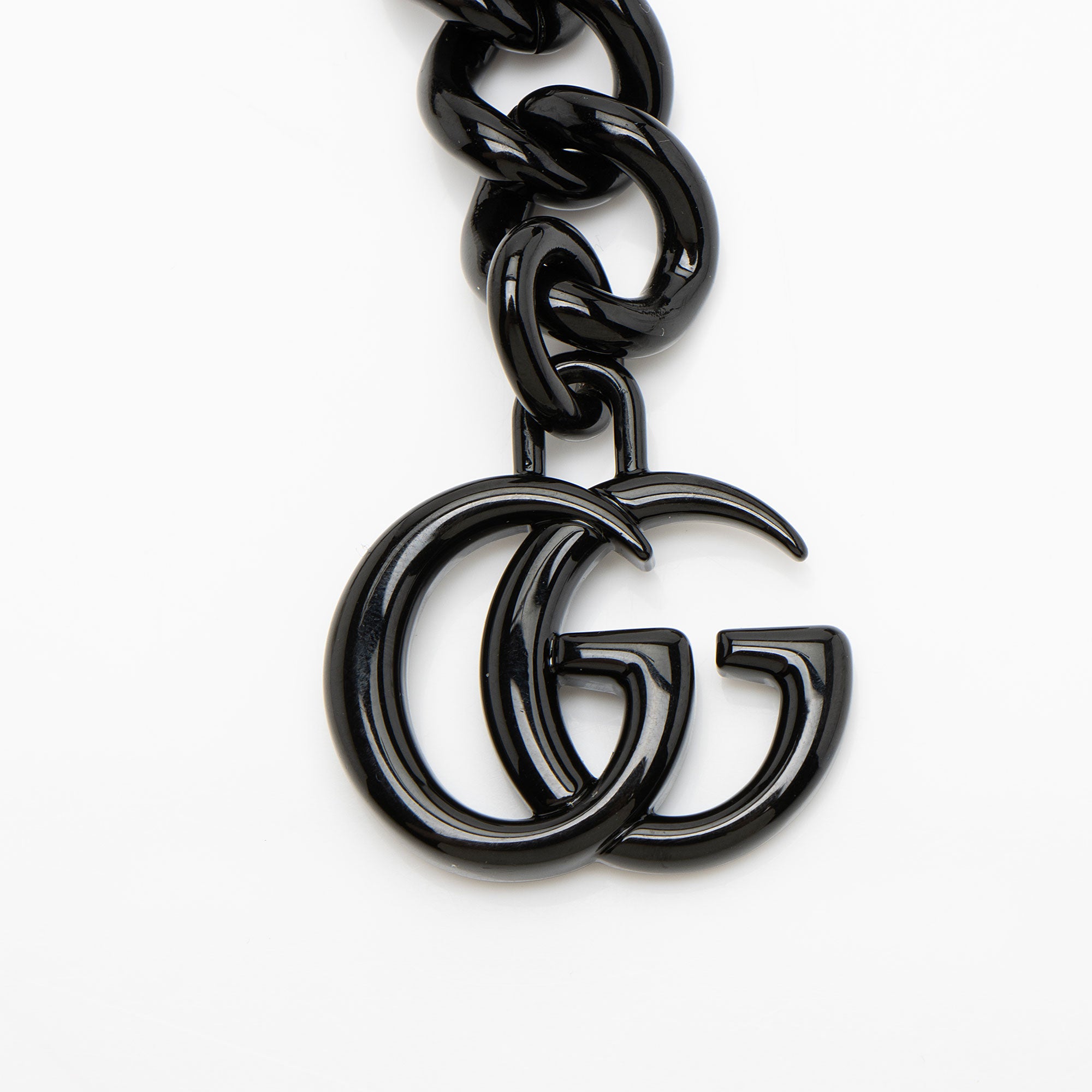 Gucci Matelasse Leather GG Marmont Monochrome Square Chain Belt Bag