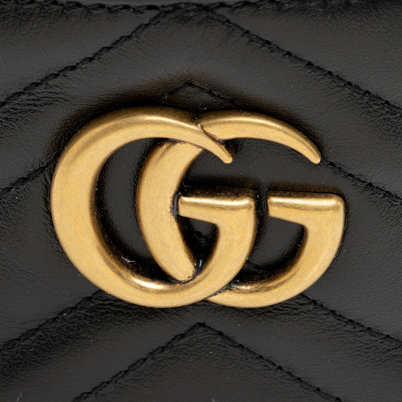 Gucci Matelasse Leather GG Marmont Round Mini Backpack (SHF-nSn7Zg)