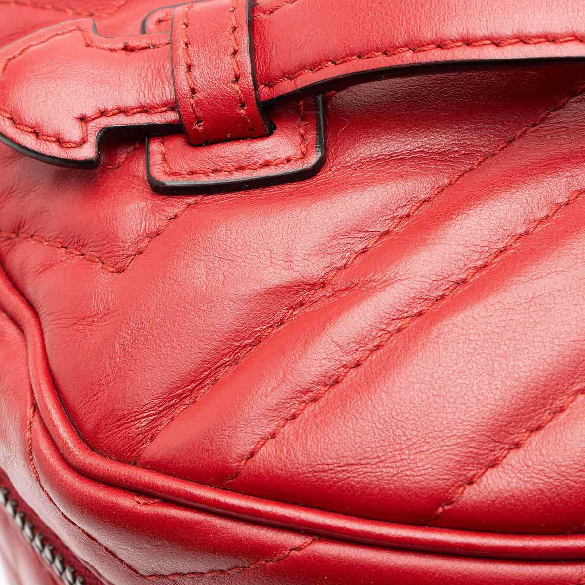 Gucci Matelasse Leather GG Marmont Round Mini Backpack