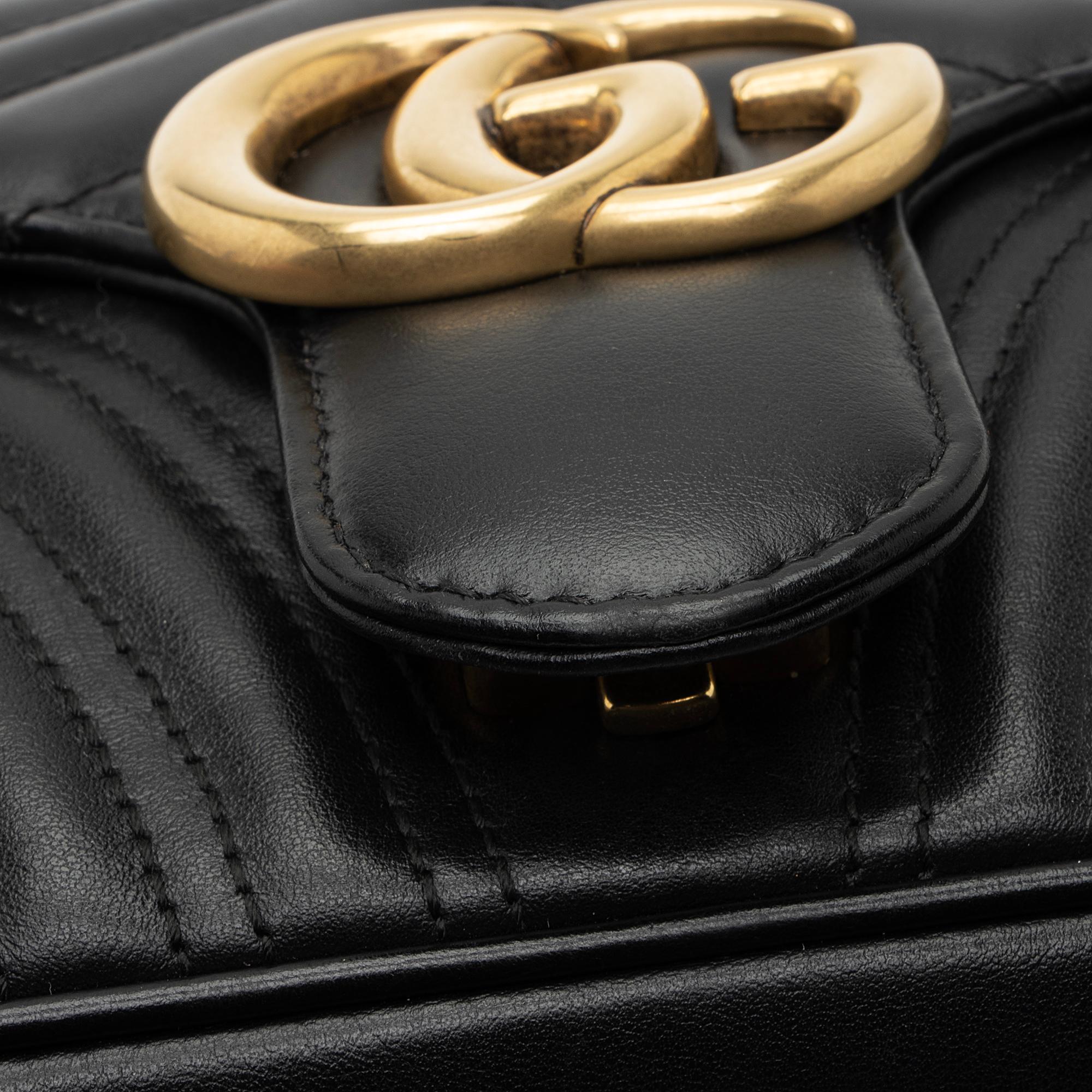 Gucci Matelasse Leather GG Marmont Small Bag (SHF-2mFLX9)