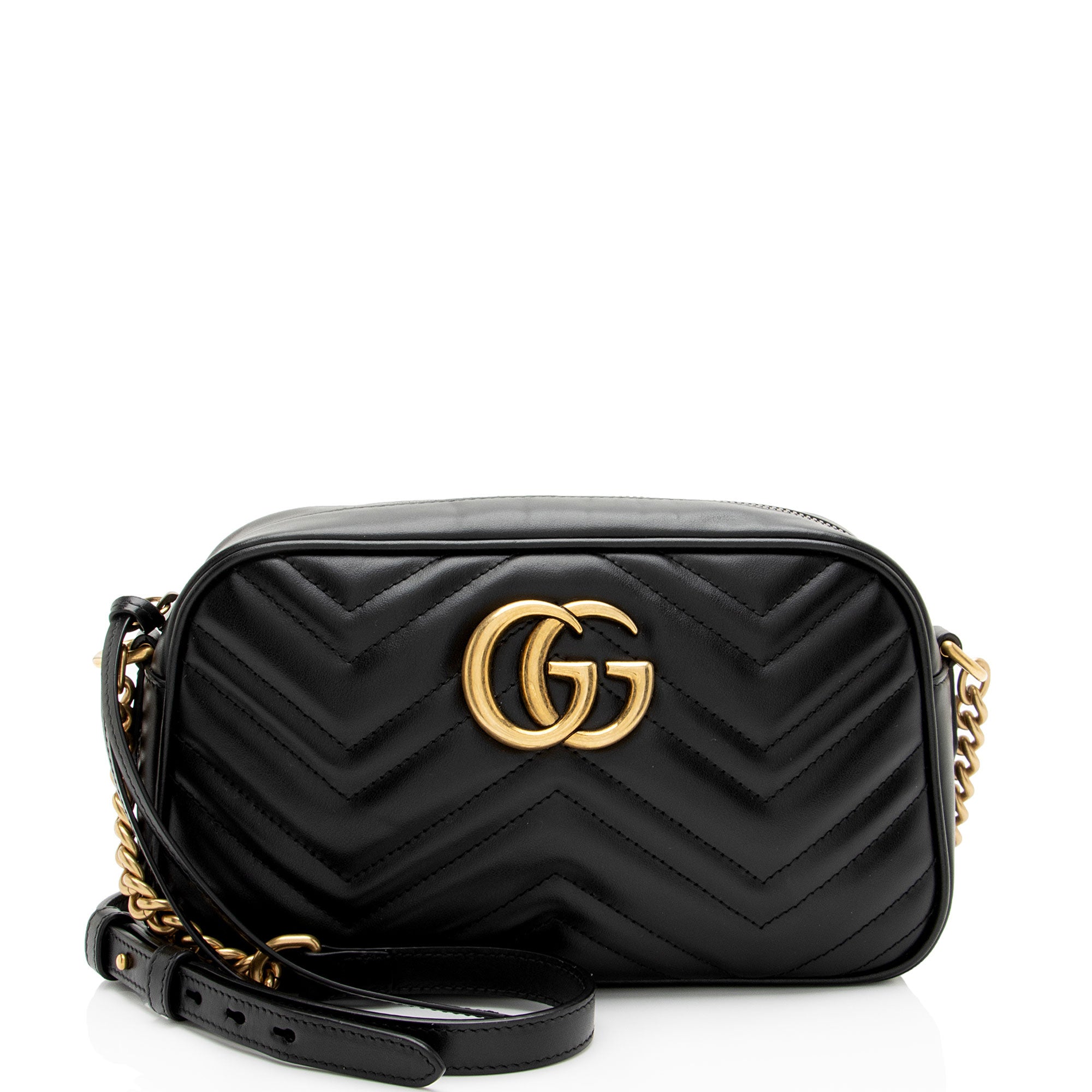 Gucci Matelasse Leather GG Marmont Small Camera Bag