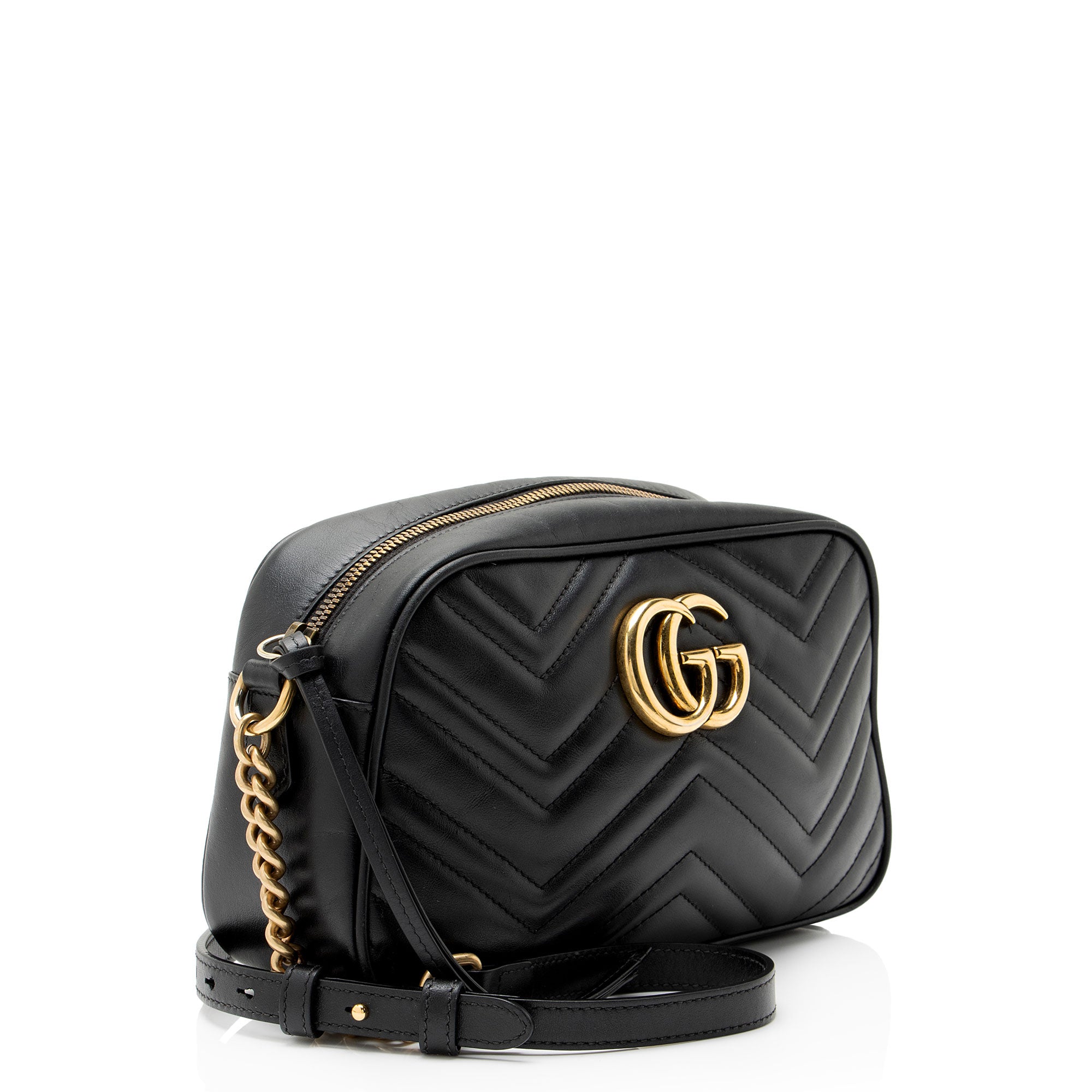 Gucci Matelasse Leather GG Marmont Small Camera Bag