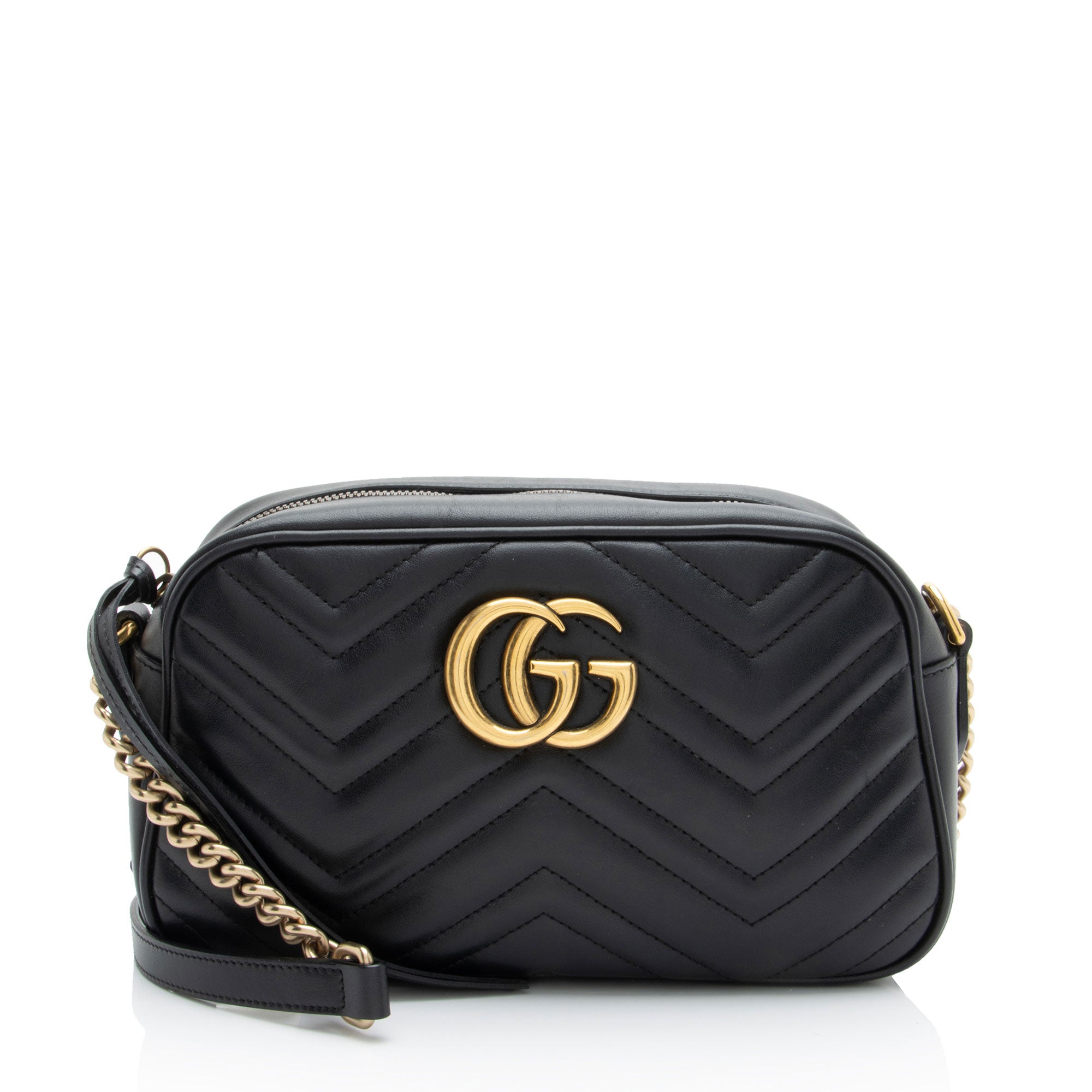 Gucci Matelasse Leather GG Marmont Small Camera Bag