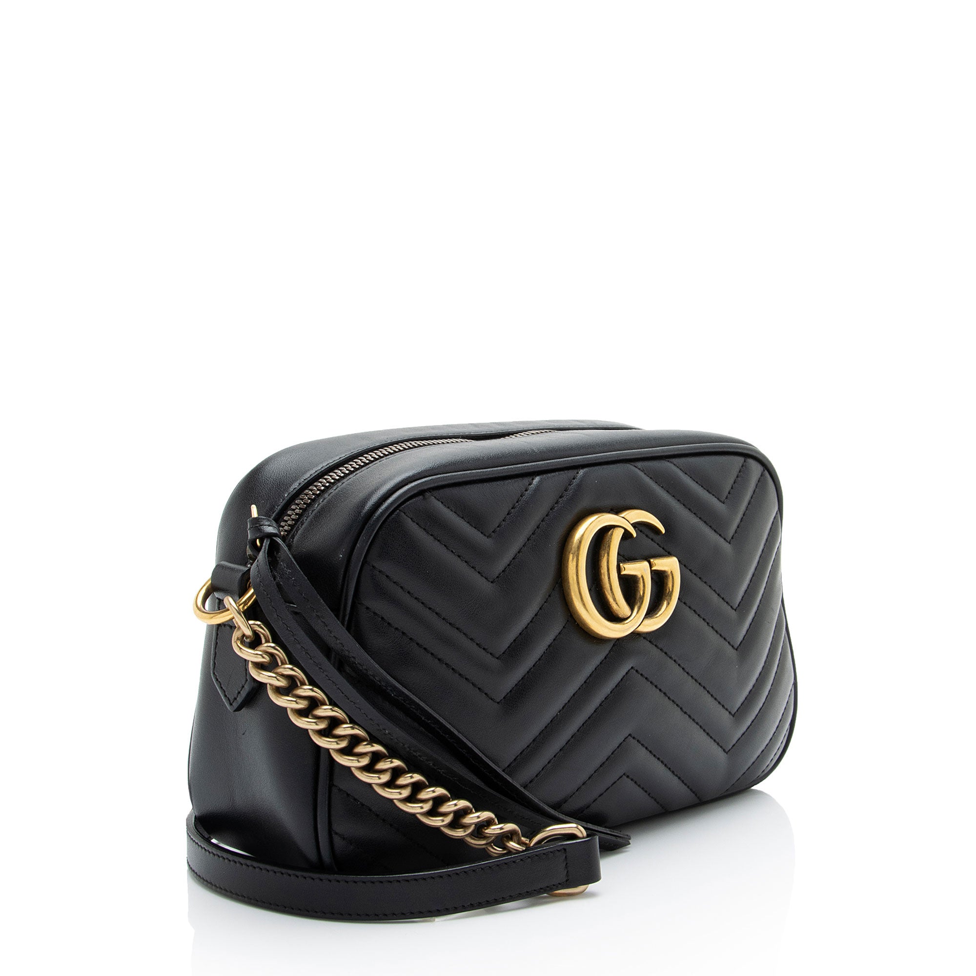 Gucci Matelasse Leather GG Marmont Small Camera Bag