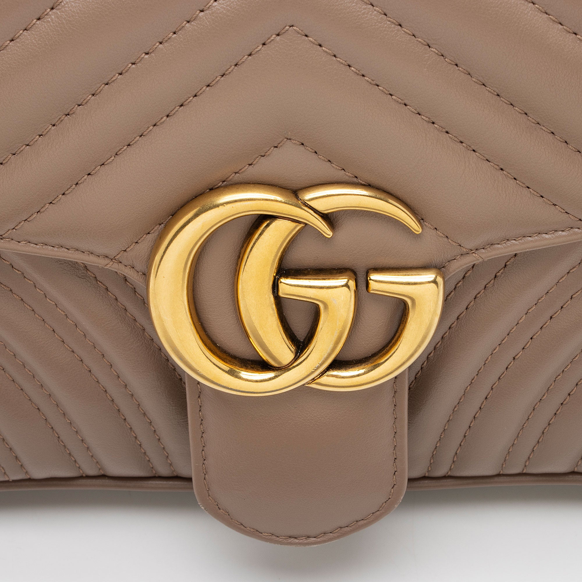 Gucci Matelasse Leather GG Marmont Small Flap Bag