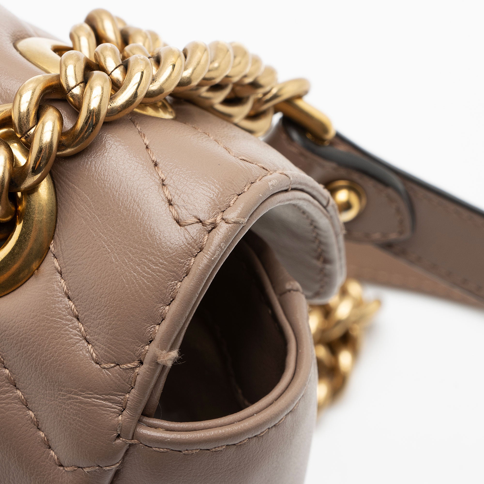 Gucci Matelasse Leather GG Marmont Small Flap Bag