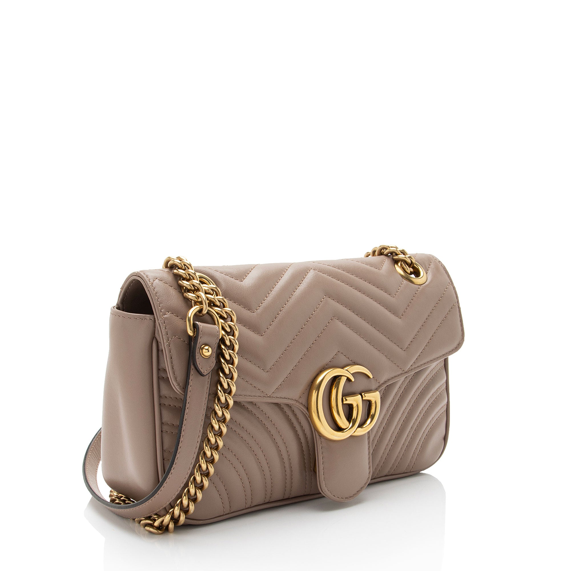 Gucci Matelasse Leather GG Marmont Small Flap Bag