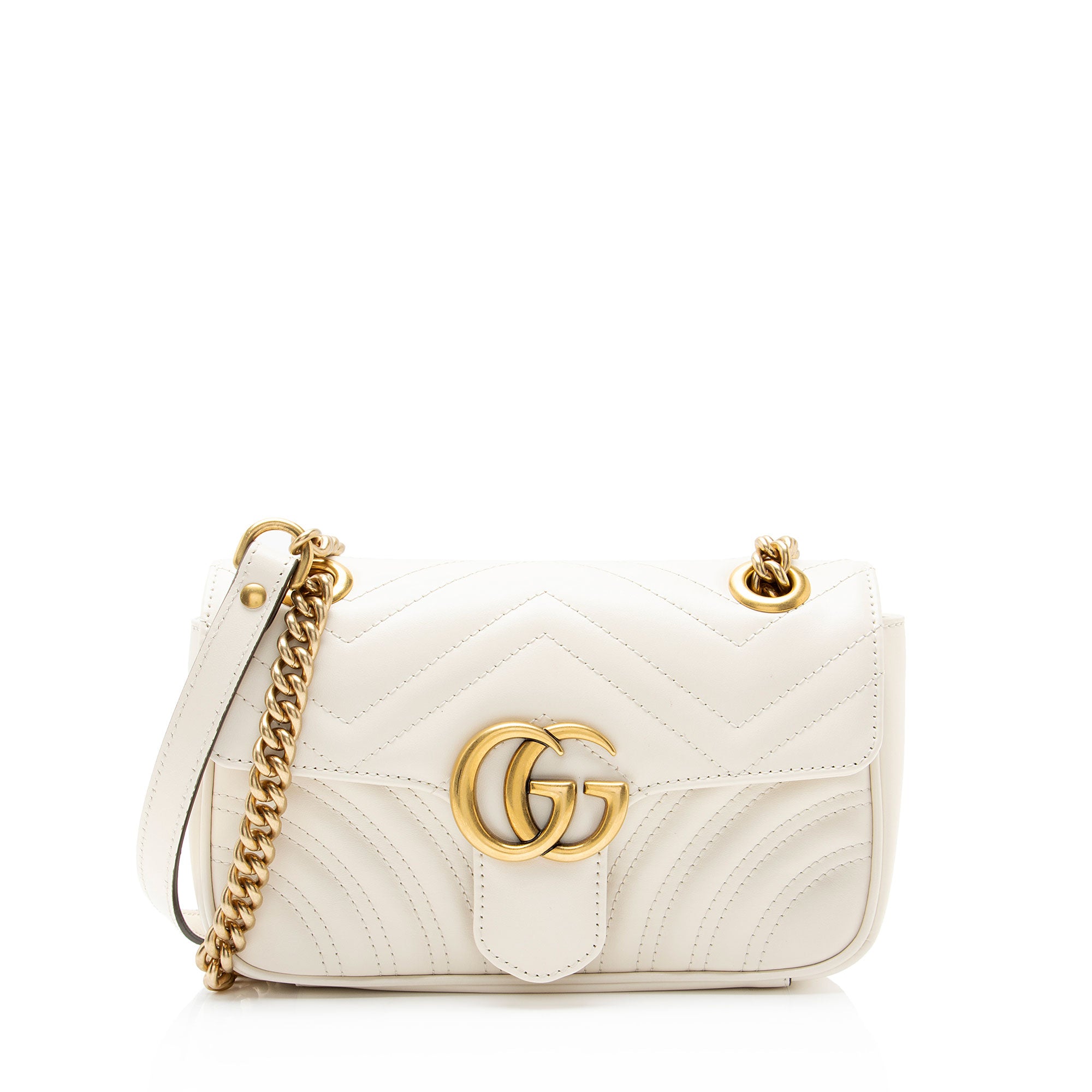 Gucci Matelasse Leather GG Marmont Small Flap Bag