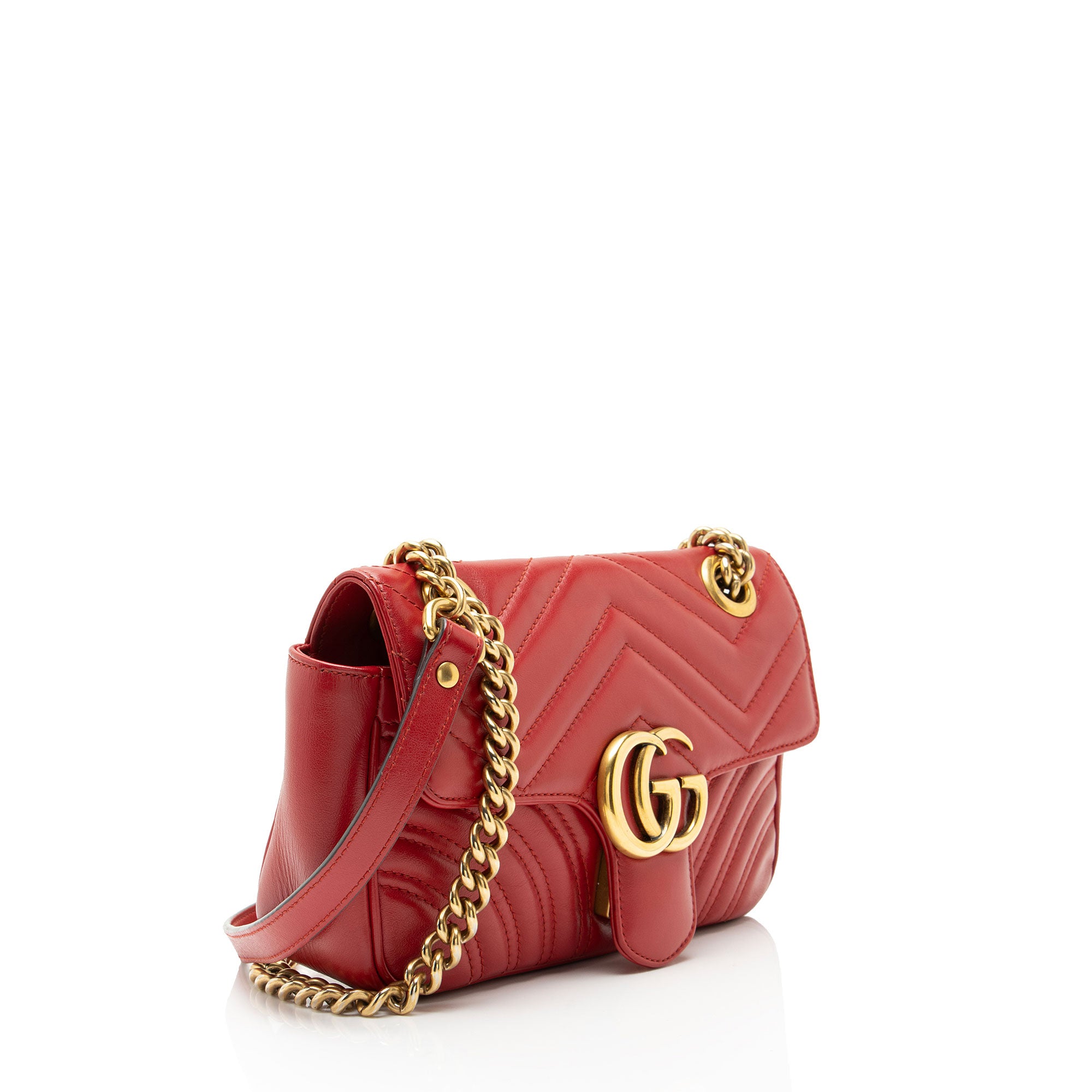 Gucci Matelasse Leather GG Marmont Small Flap Bag