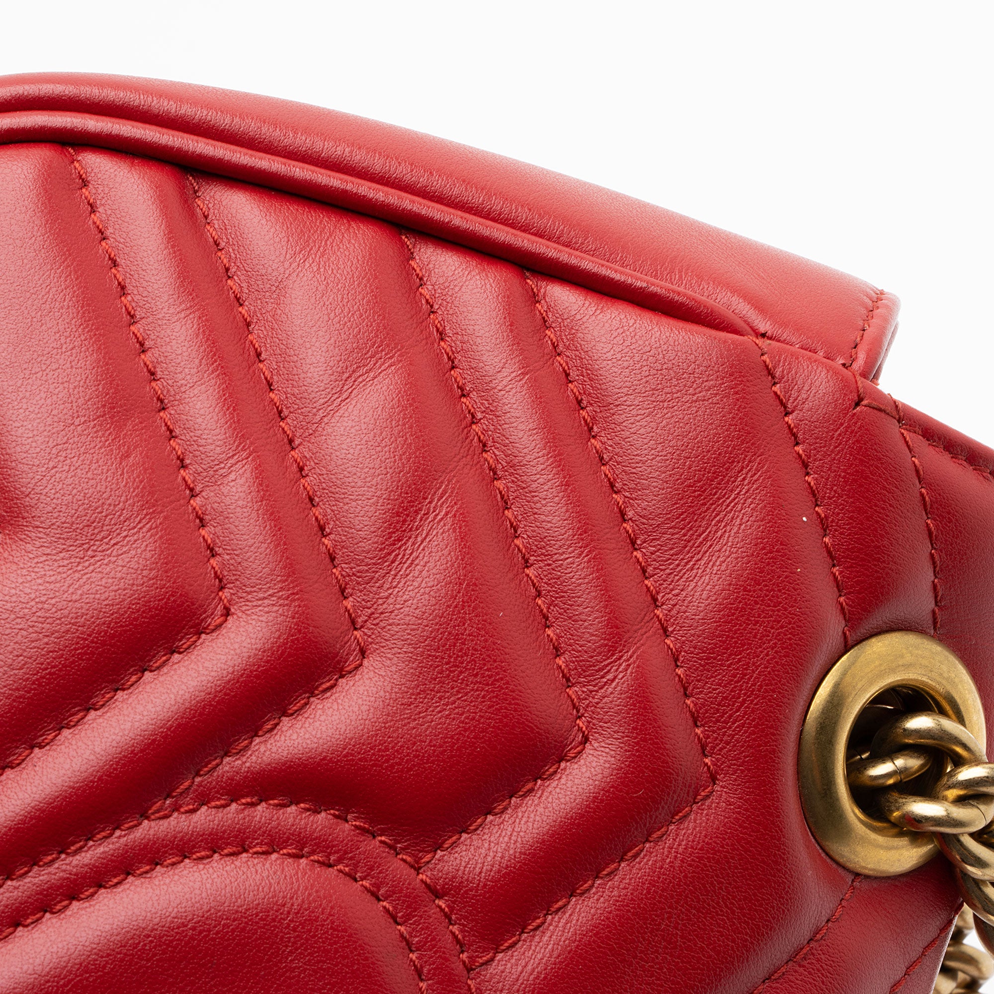 Gucci Matelasse Leather GG Marmont Small Flap Bag
