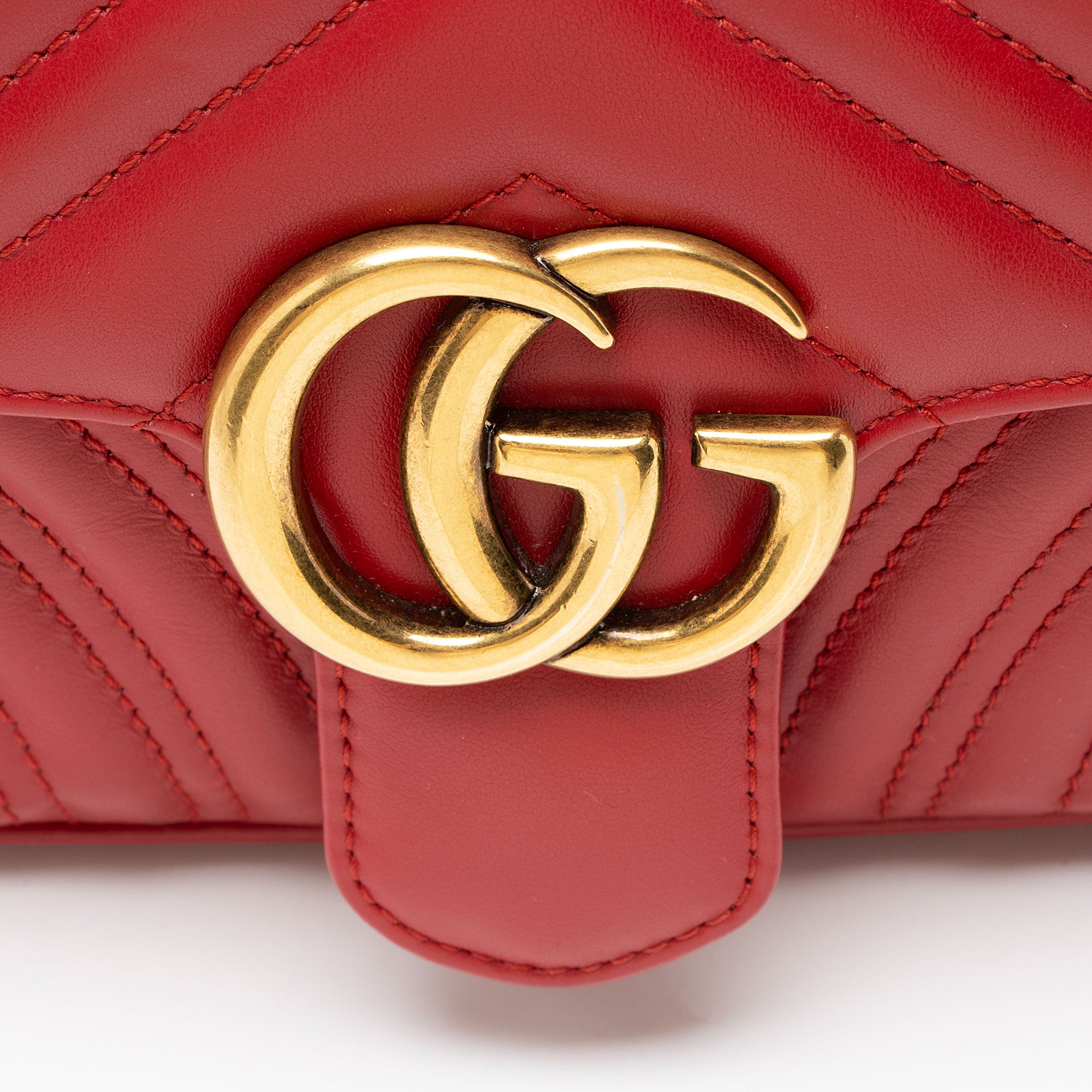 Gucci Matelasse Leather GG Marmont Small Flap Bag