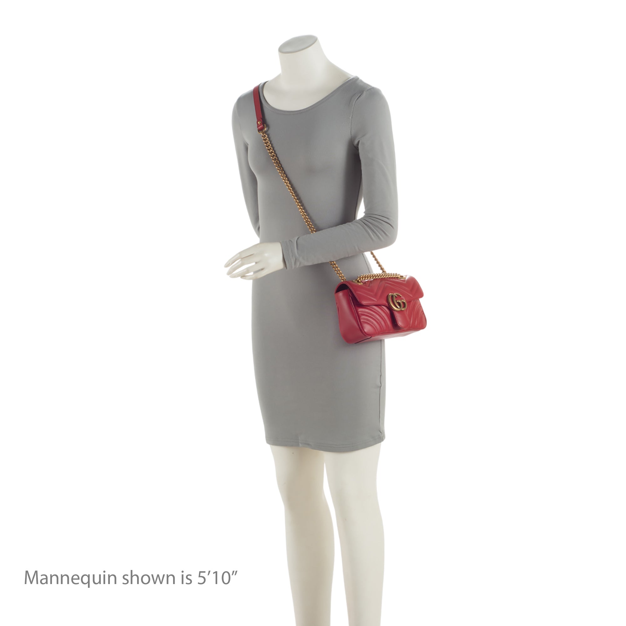 Gucci Matelasse Leather GG Marmont Small Flap Bag