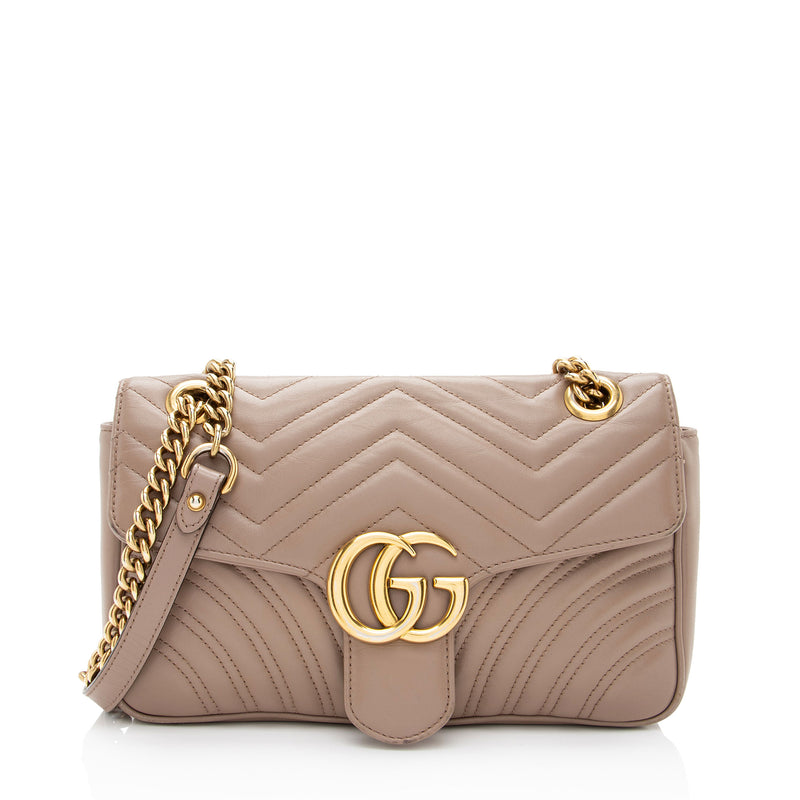Gucci Matelasse Leather GG Marmont Small Flap Shoulder Bag SHF