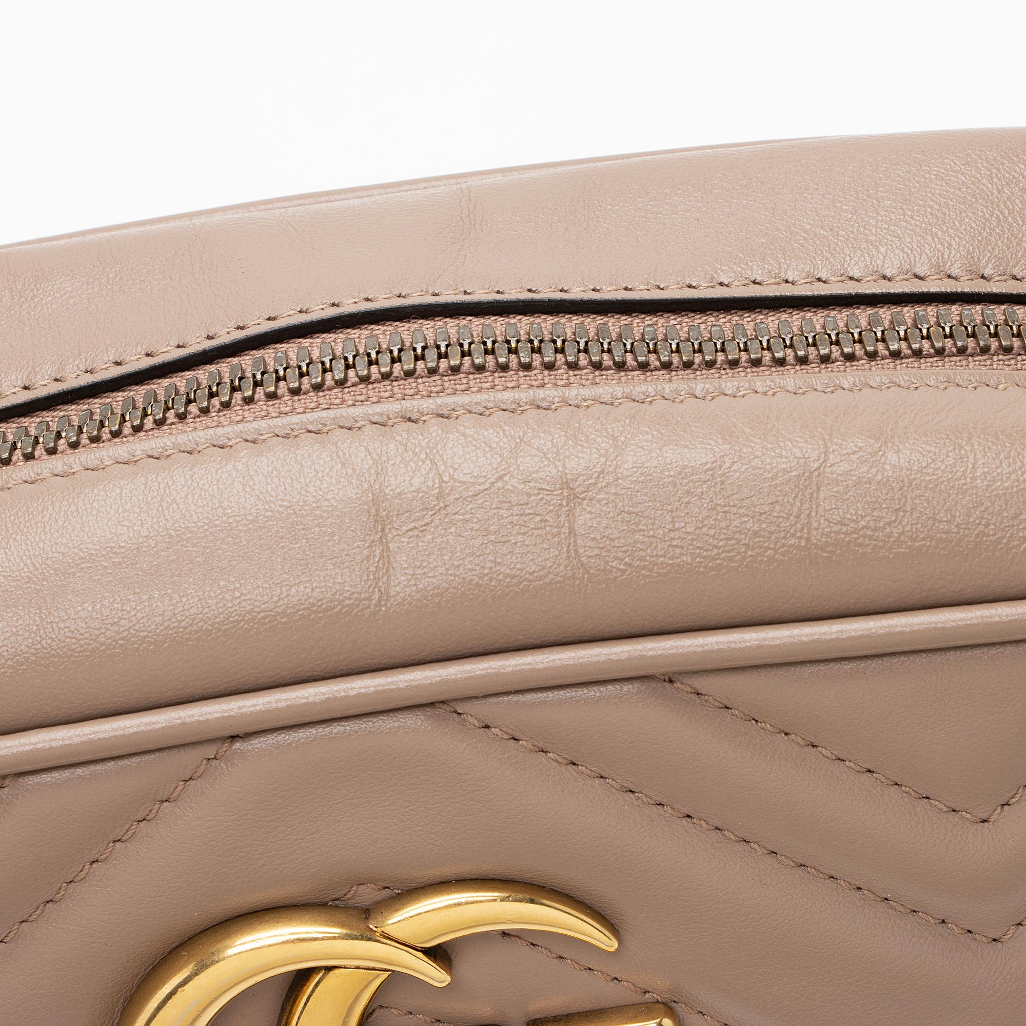 Gucci Matelasse Leather GG Marmont Small Shoulder Bag (SHF-22520)