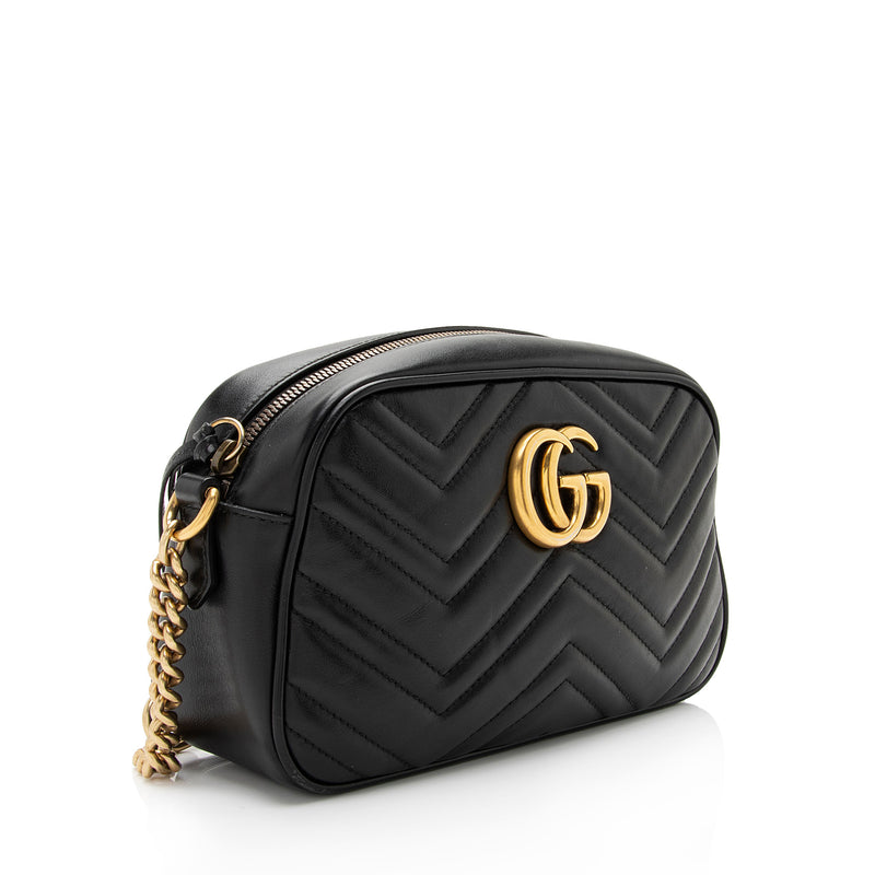 Gucci Matelasse Leather GG Marmont Small Shoulder Bag (SHF-qHsTPi)