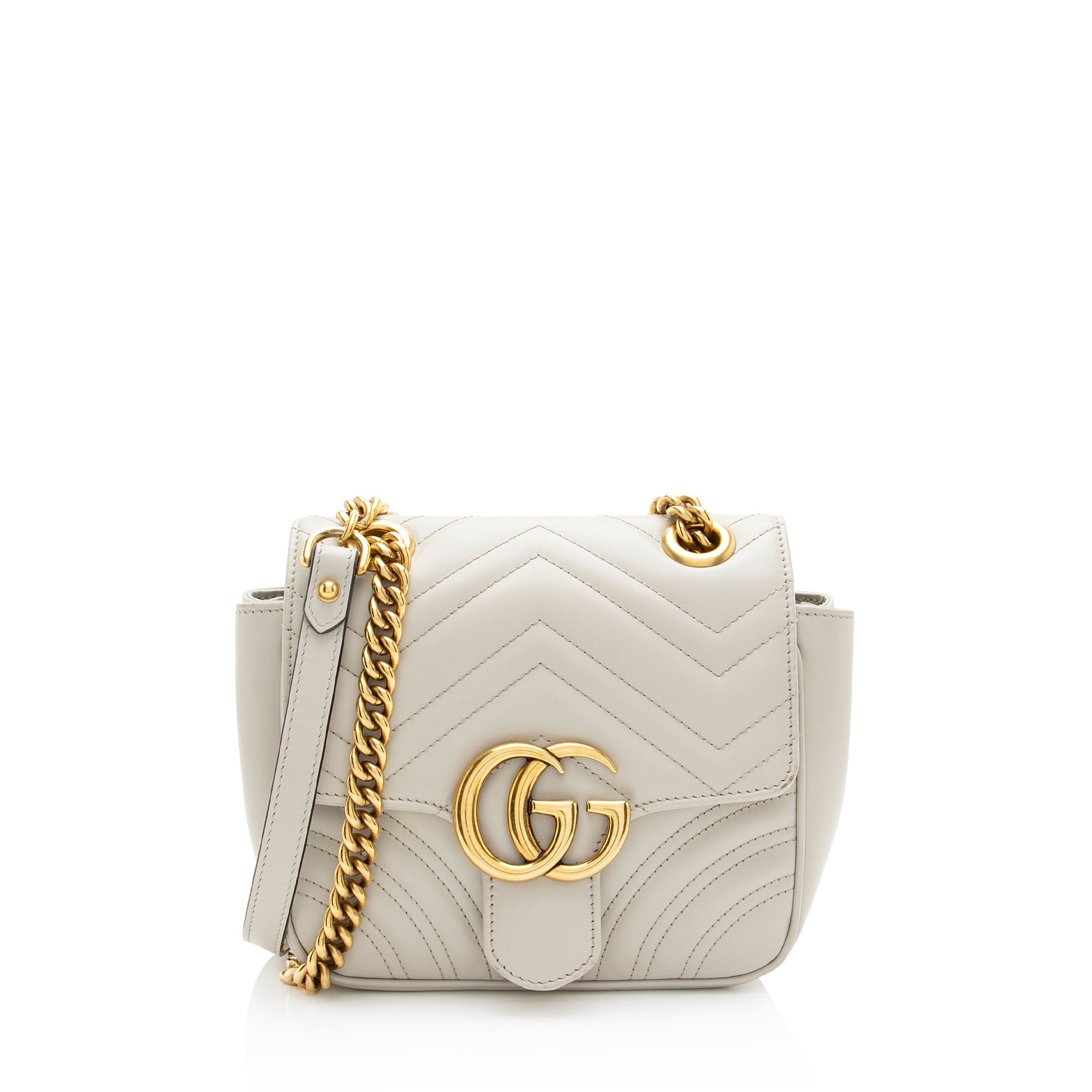 Gucci Matelasse Leather GG Marmont Square Mini Shoulder Bag