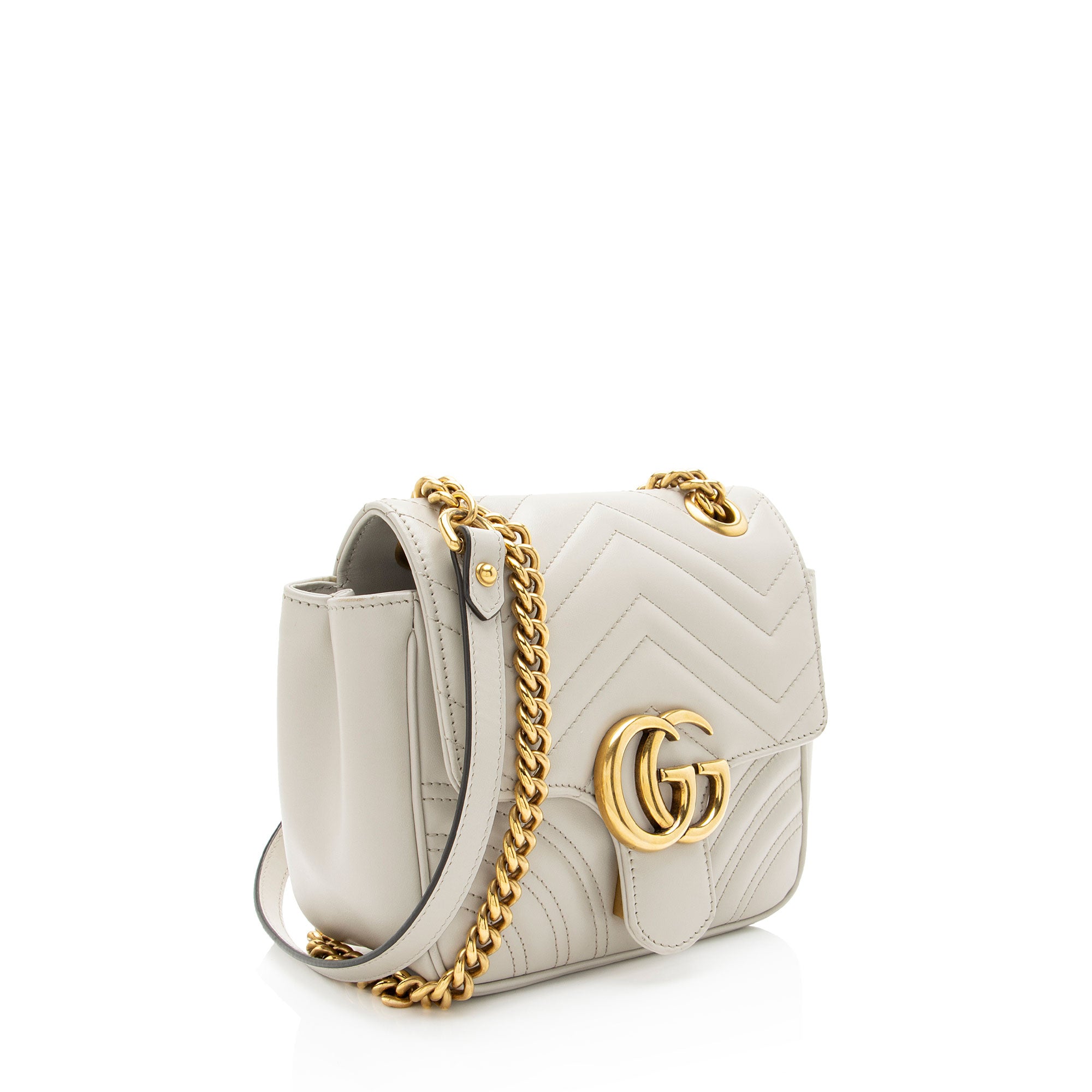 Gucci Matelasse Leather GG Marmont Square Mini Shoulder Bag