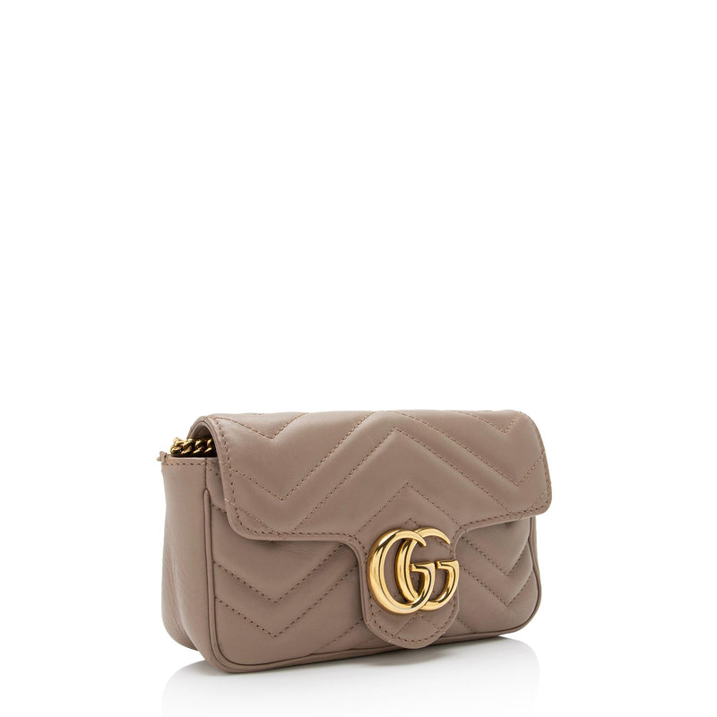 Gucci Matelasse Leather GG Marmont Super Mini Bag (SHF-5Cn5zY)