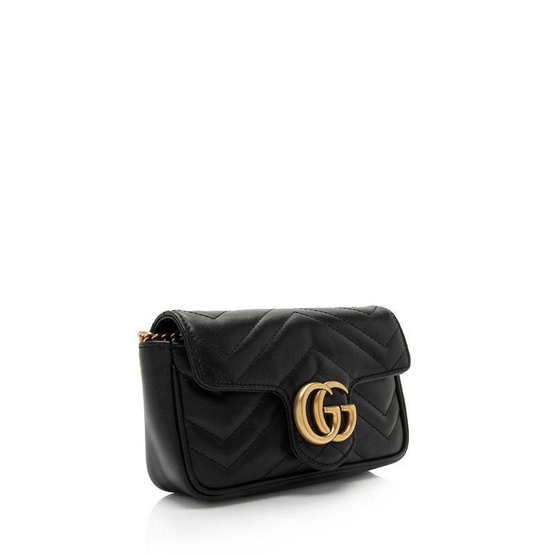 Gucci GG Marmont Matelasse Super Mini Bag Black  Gucci marmont super mini, Gg  marmont super mini bag outfit, Gucci super mini marmont outfit