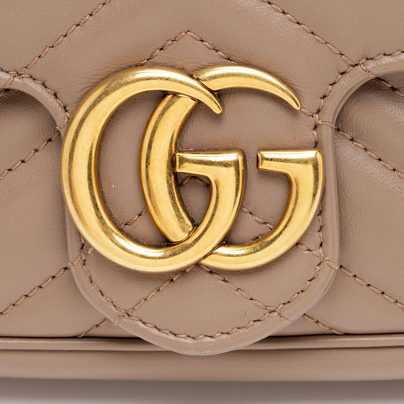 Gucci Matelasse Leather GG Marmont Super Mini Flap Bag - FINAL SALE (SHF-YgIgn9)
