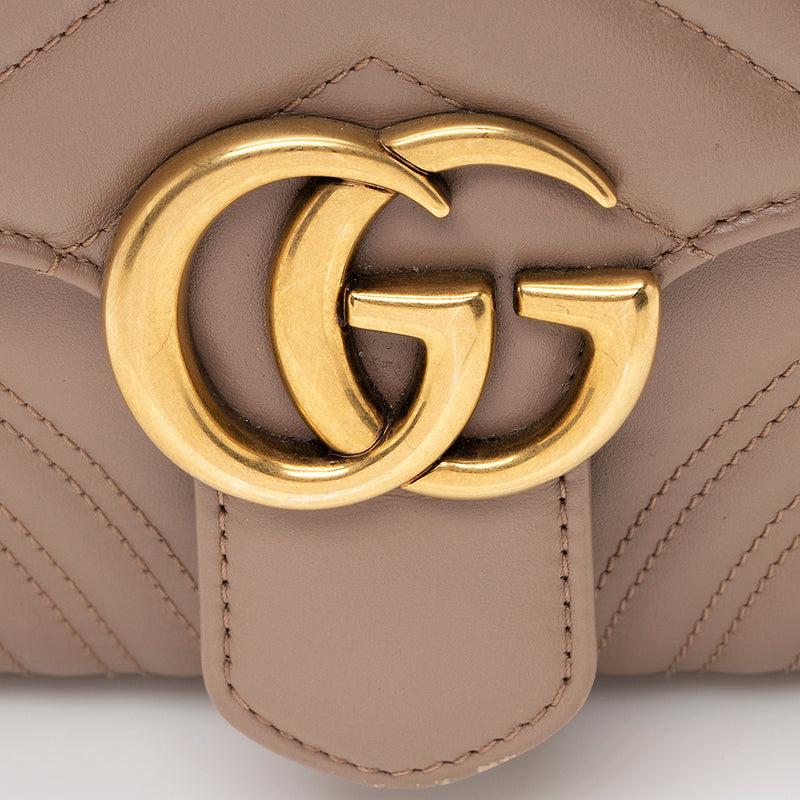 Gucci Matelasse Leather GG Marmont Super Mini Bag - FINAL SALE (SHF-22 –  LuxeDH