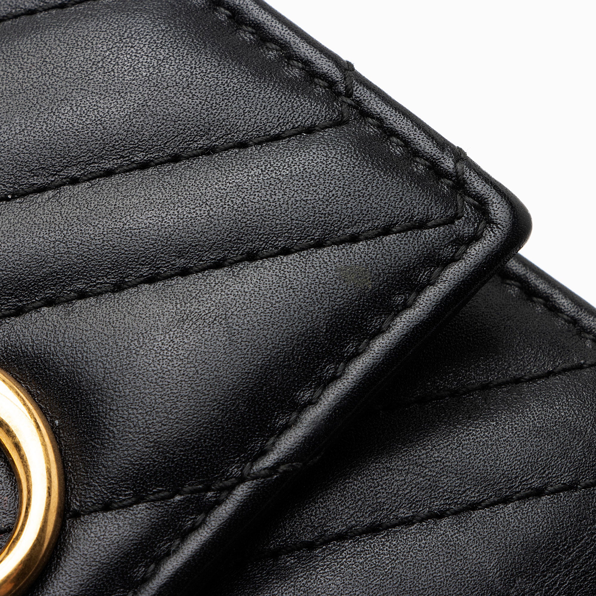 Gucci Matelasse Leather GG Marmont Trifold Wallet