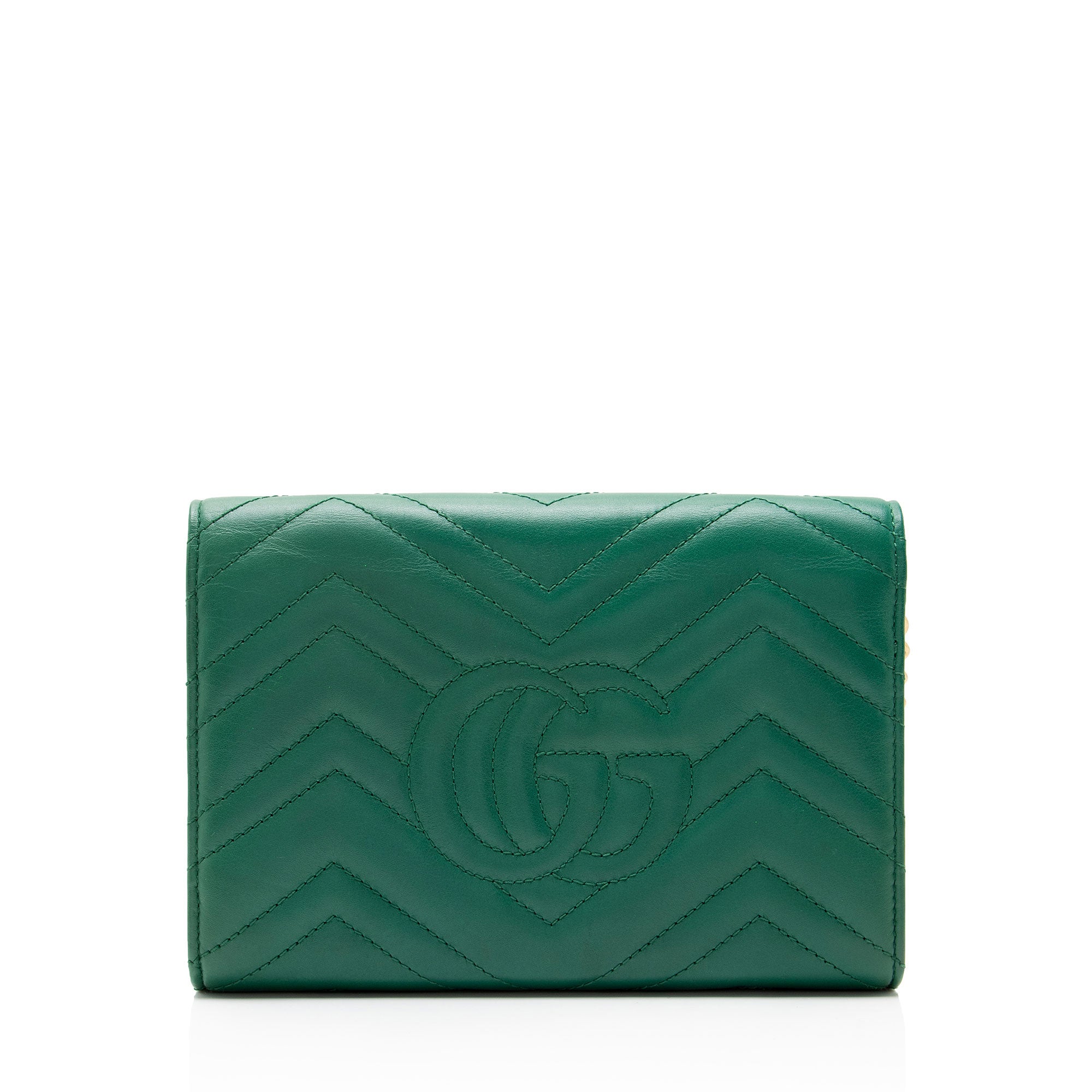 Gucci Matelasse Leather GG Marmont Wallet on Chain