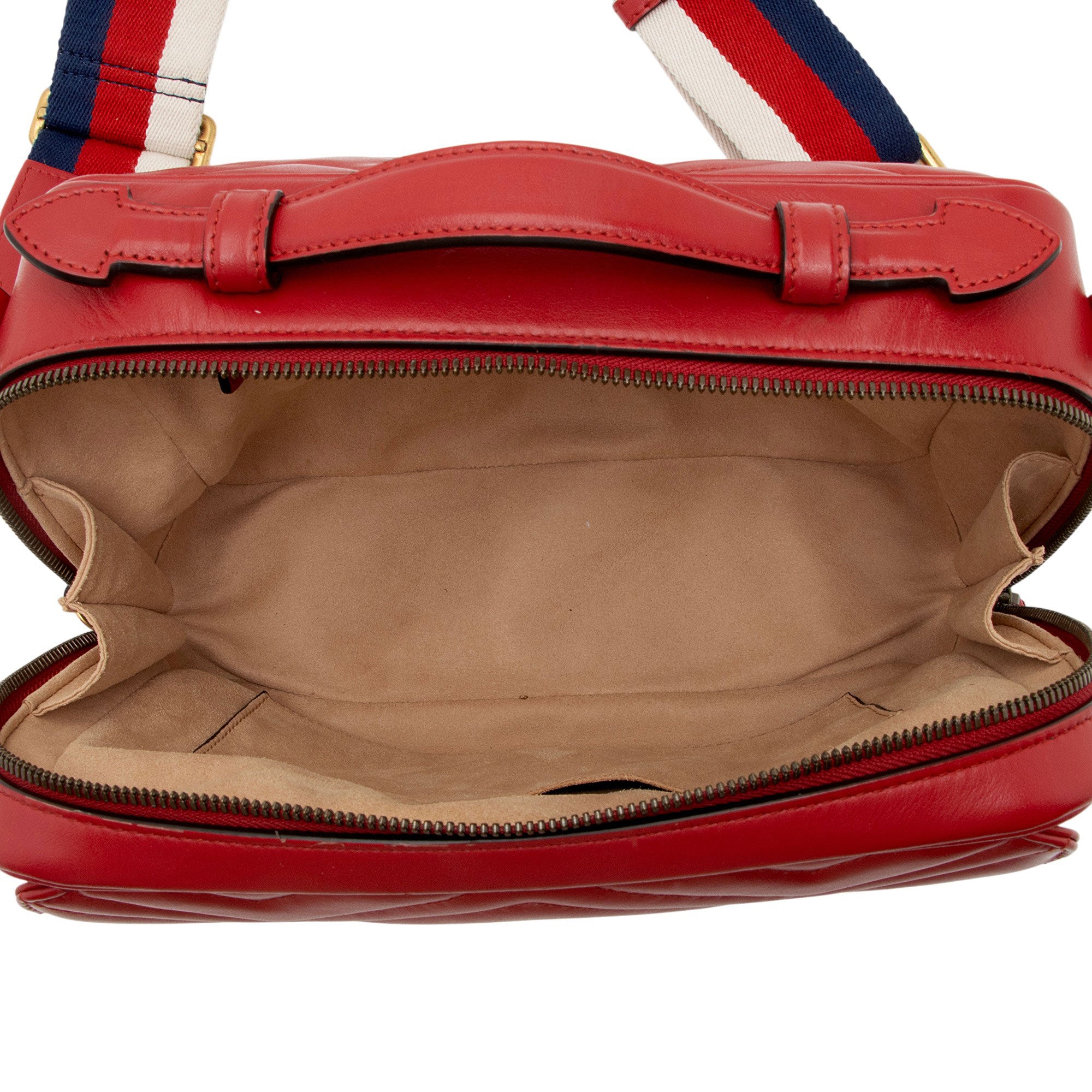 Gucci Matelasse Leather GG Marmont Zip Around Top Handle