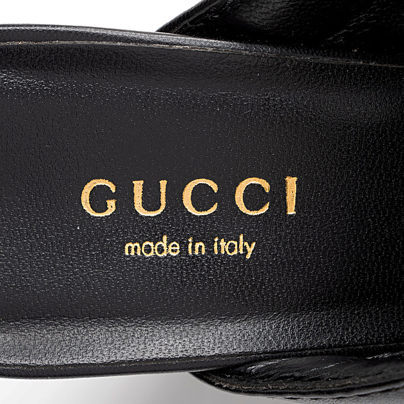 Gucci Matelasse Leather Sylvia Slide Sandals - Size 6.5 / 36.5 (SHF-KfqWQi)