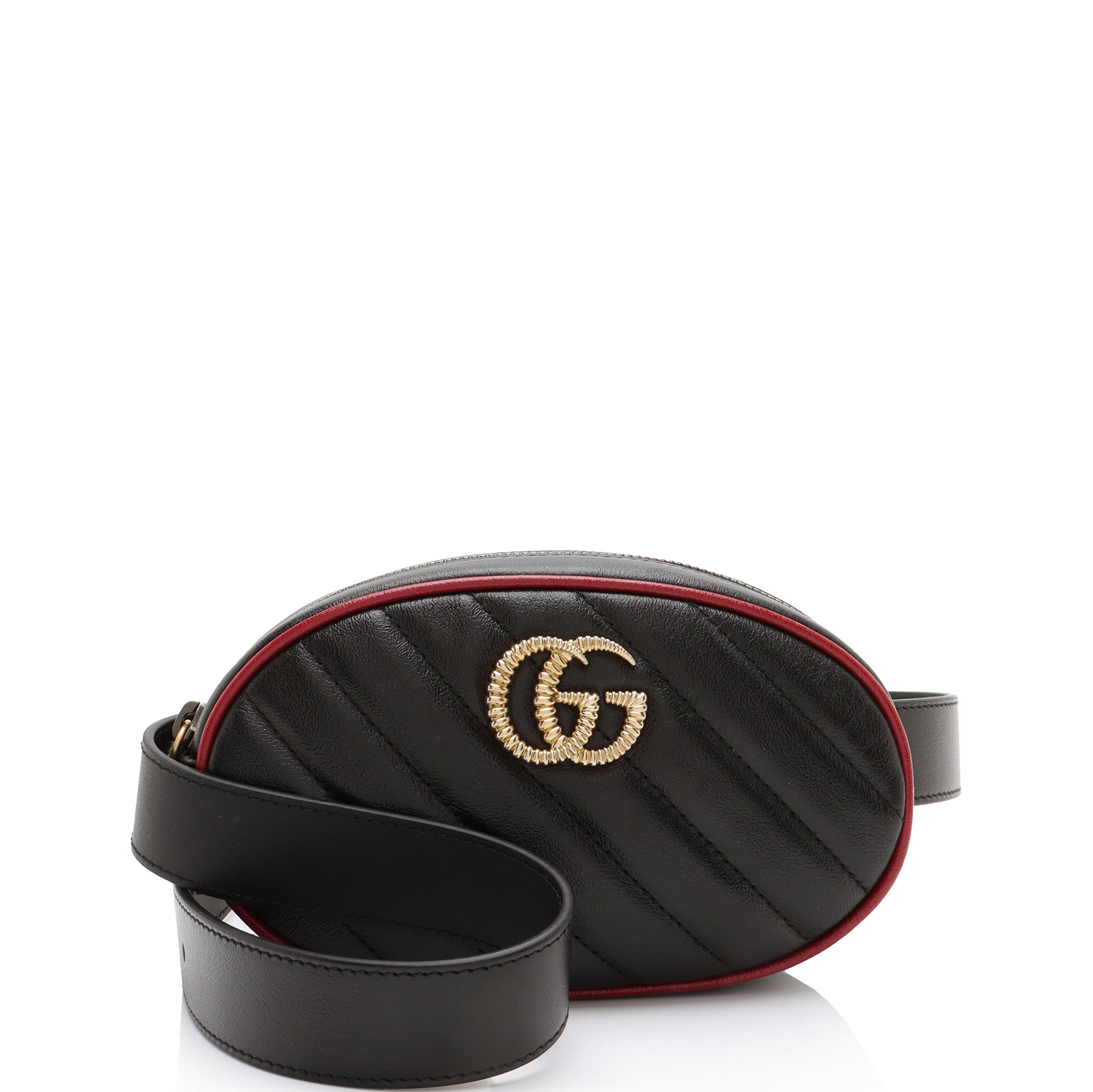 Gucci Matelasse Leather Torchon GG Marmont Belt Bag - Size 38 / 95