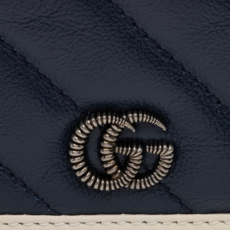 Gucci Matelasse Leather Torchon GG Marmont Card Case Wallet (SHF-ZIofPZ)