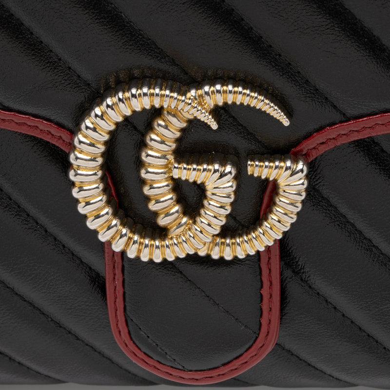 Gucci Matelasse Leather Torchon GG Marmont Clutch SHF CeLx8H LuxeDH
