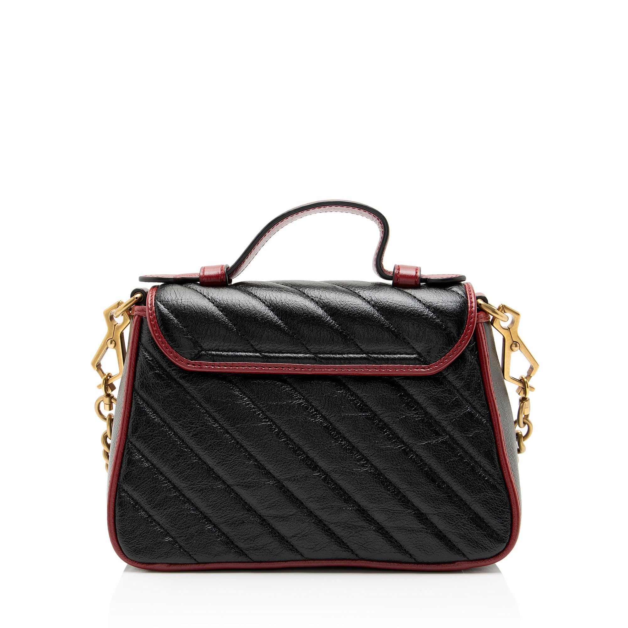 Gucci Matelasse Leather Torchon GG Marmont Mini Top Handle