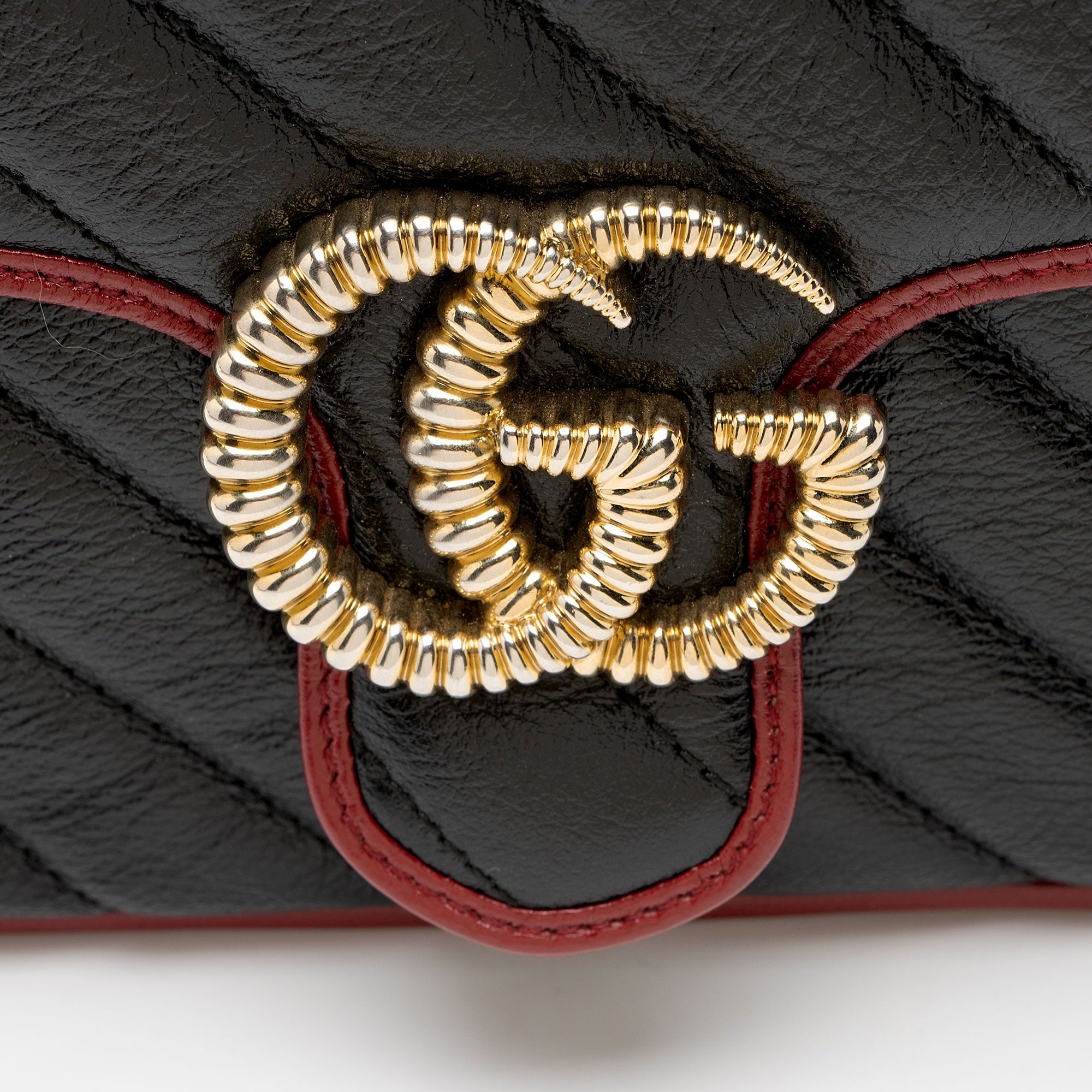 Gucci Matelasse Leather Torchon GG Marmont Mini Top Handle