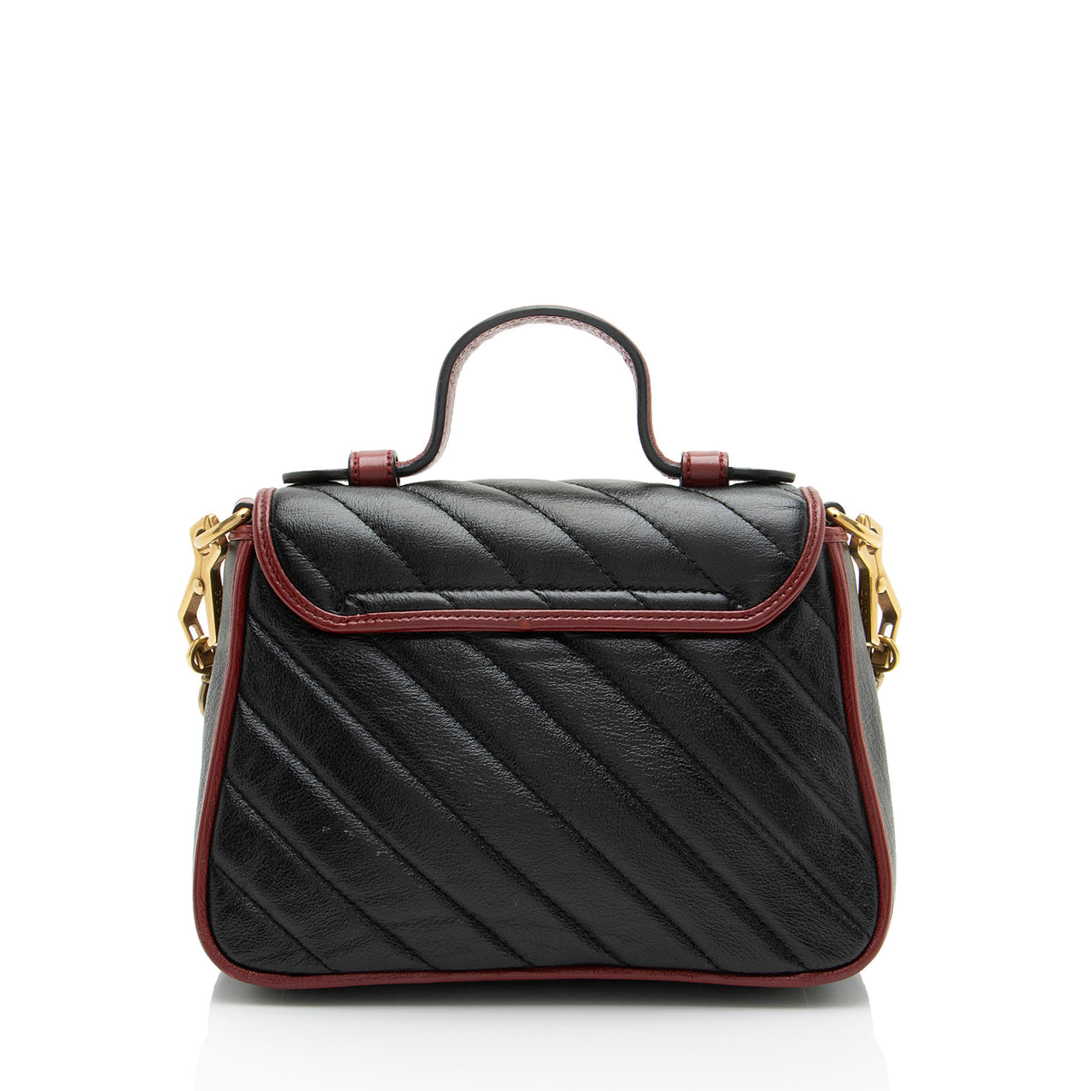 Gucci Matelasse Leather Torchon GG Marmont Mini Top Handle