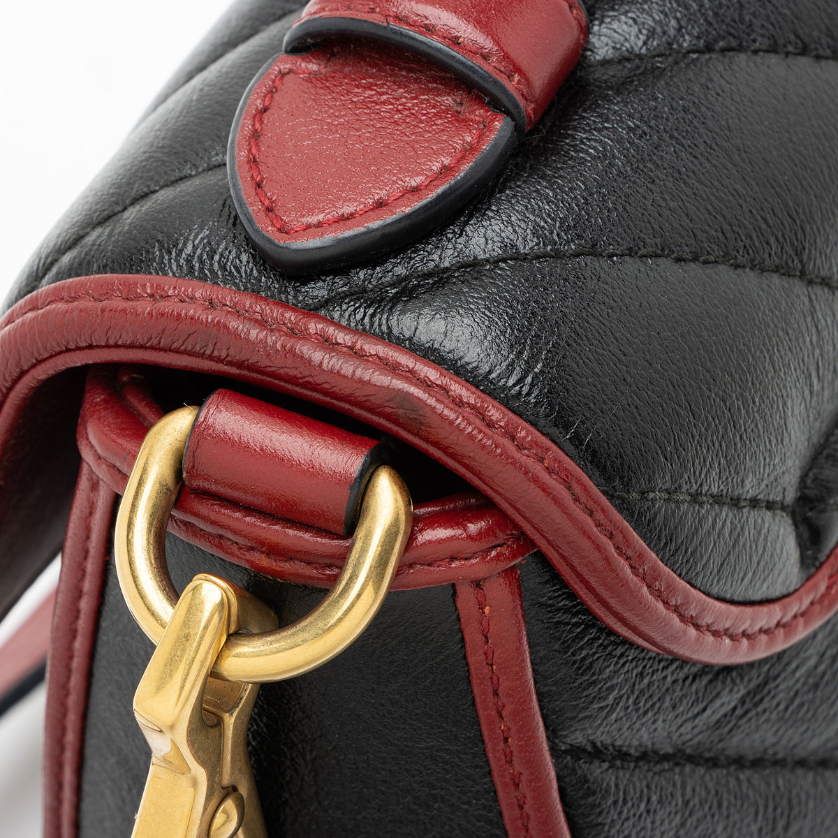 Gucci Matelasse Leather Torchon GG Marmont Mini Top Handle