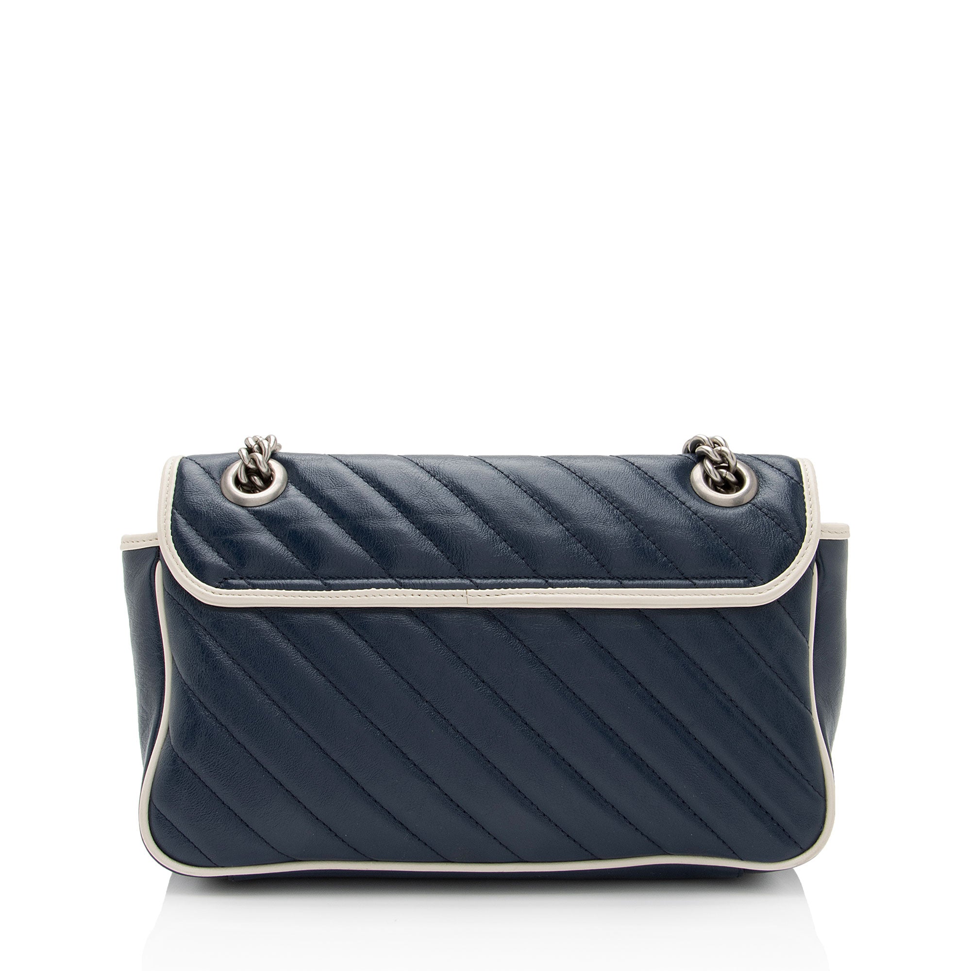 Gucci Matelasse Leather Torchon GG Marmont Small Flap Bag (SHF-V987rt)